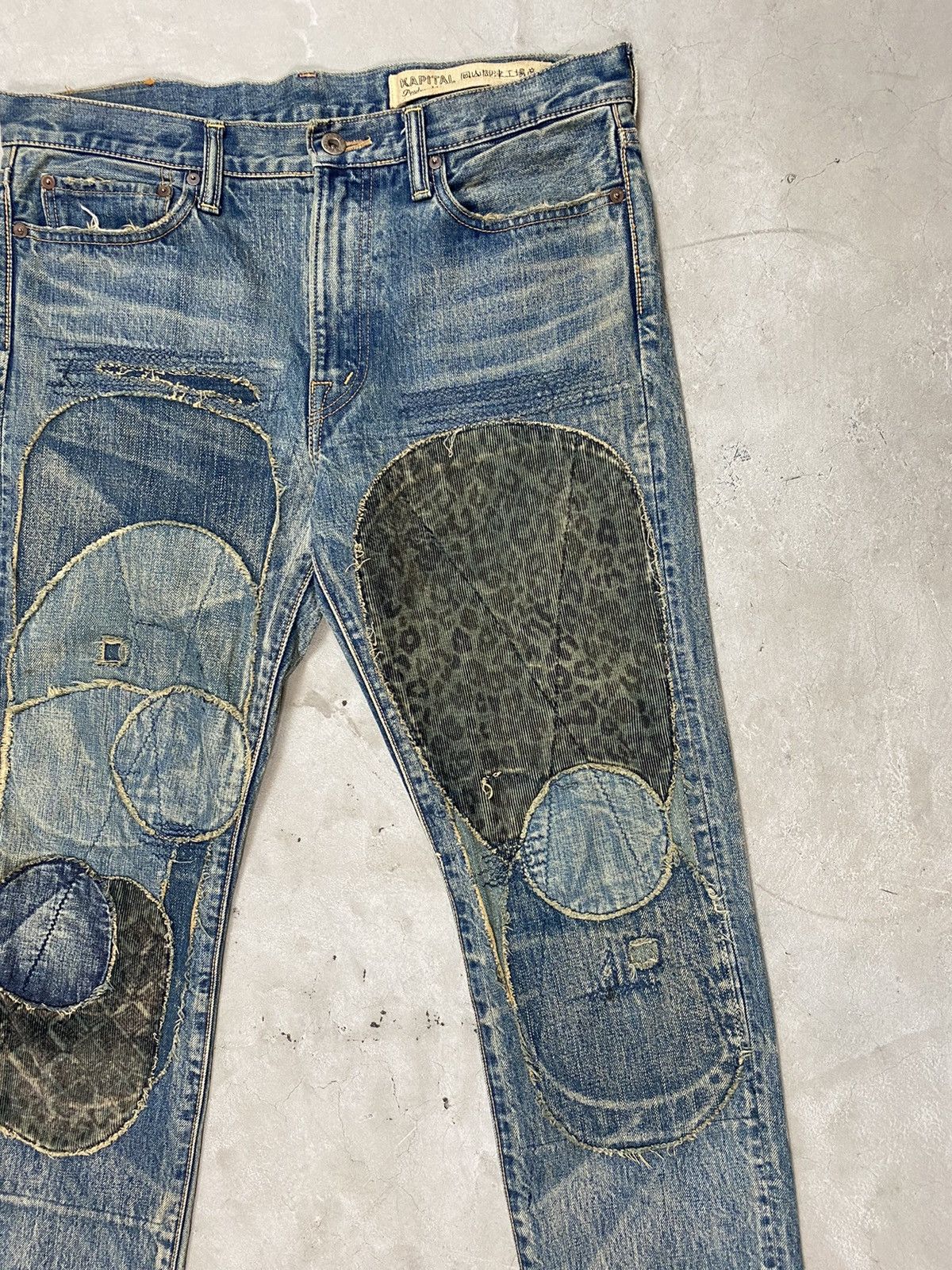 Kapital Kapital Leopard Patchwork Denim Jeans Size US 34 / EU 50 - 2 Thumbnail