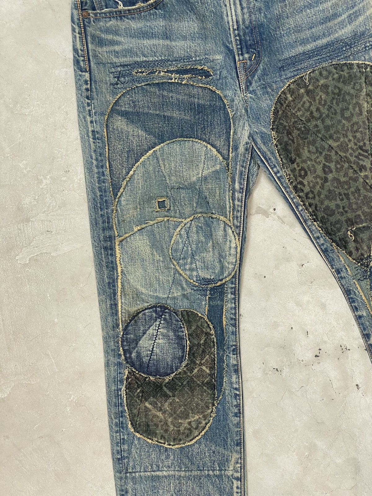 Kapital Kapital Leopard Patchwork Denim Jeans Size US 34 / EU 50 - 4 Thumbnail
