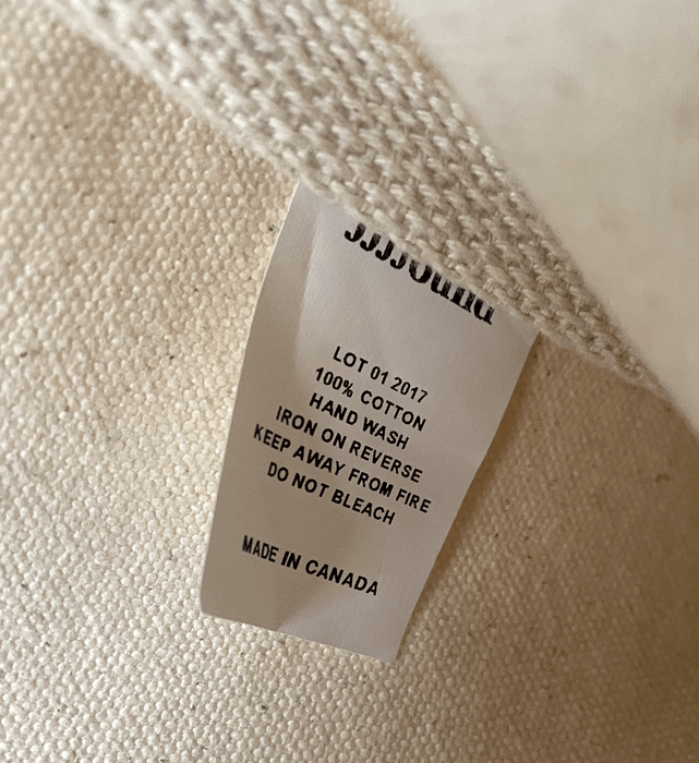 Jjjjound 2017 - JJJJound Grand XL printed Cabas - 18oz tote | Grailed