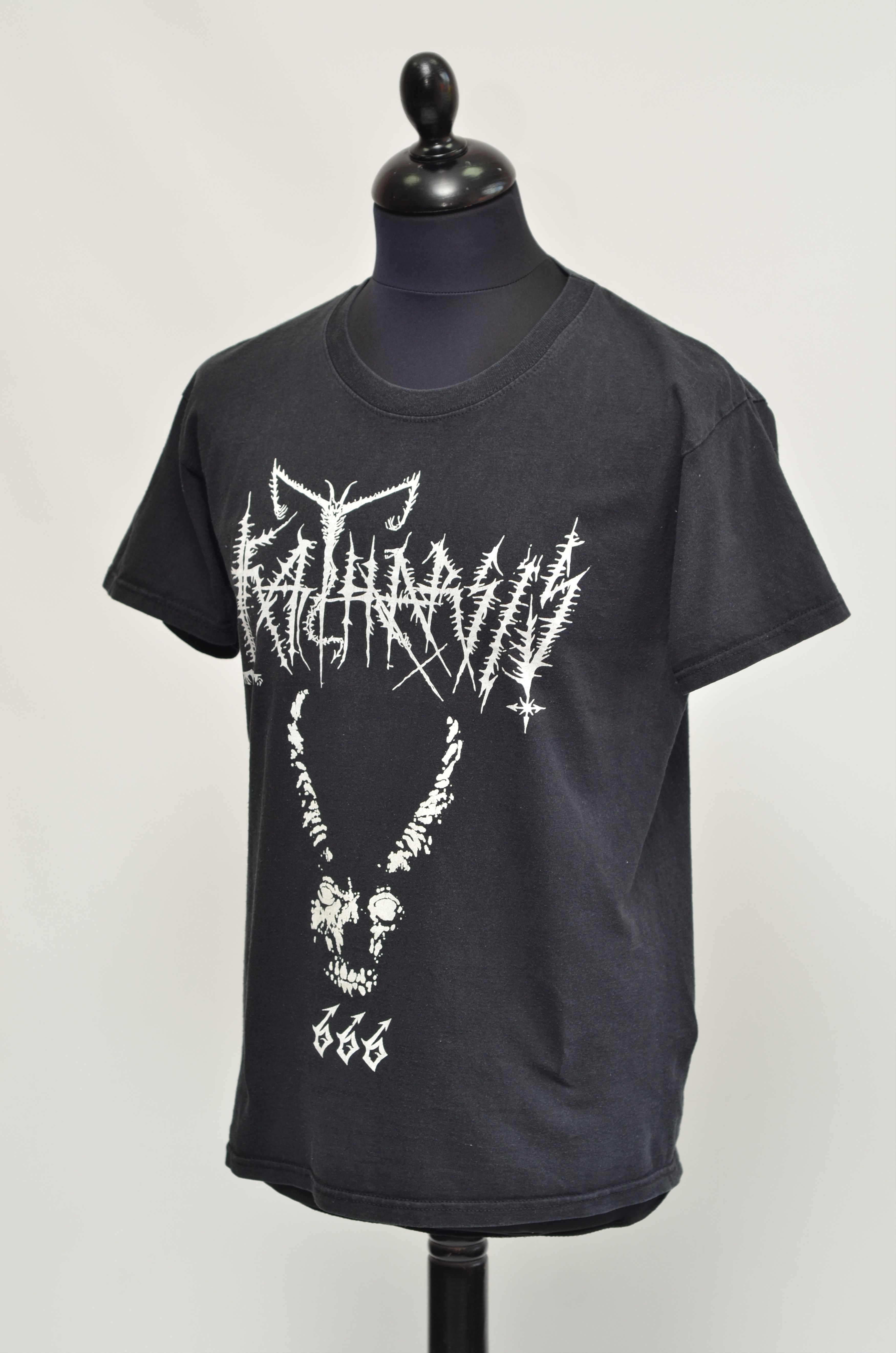 Band Tees × Vintage KATHARSIS 666 Vintage Retro Cotton Logo Tee Shirt Size US L / EU 52-54 / 3 - 6 Thumbnail