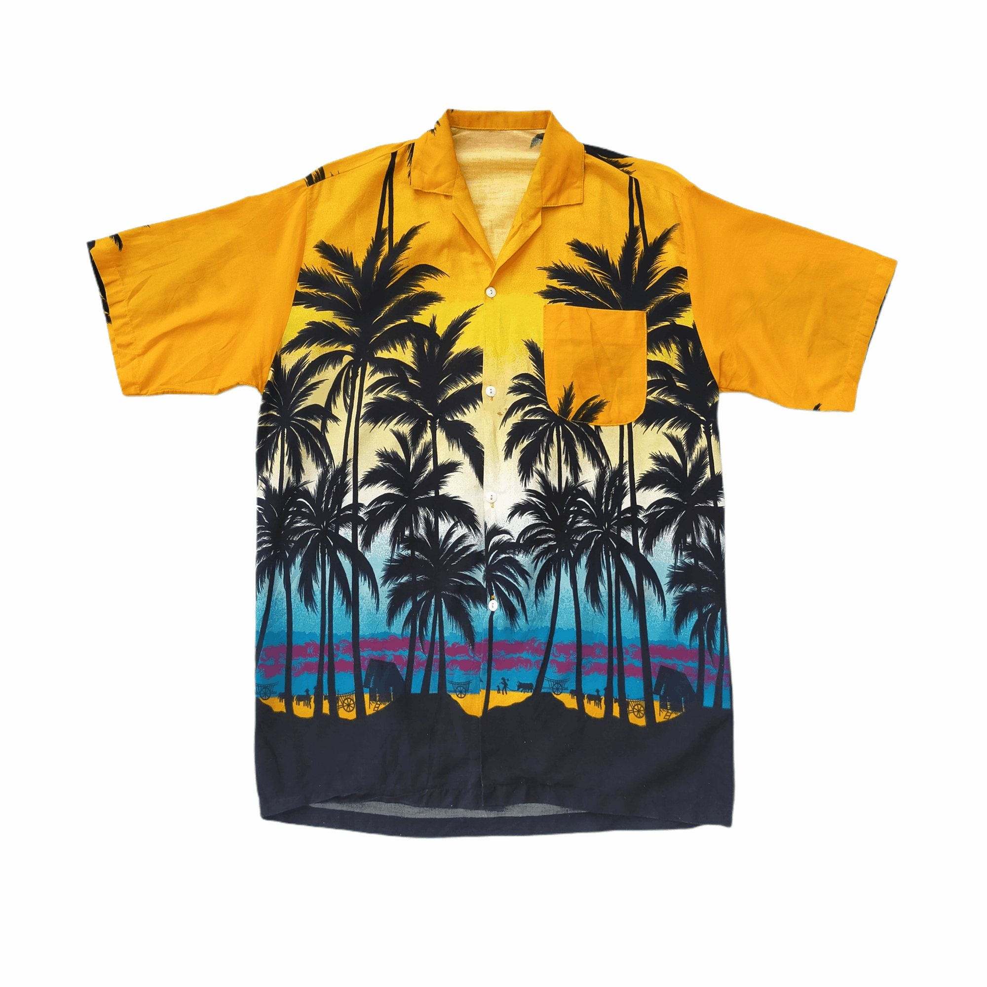 Hawaiian palm tree inspired cotton hawaii shirt