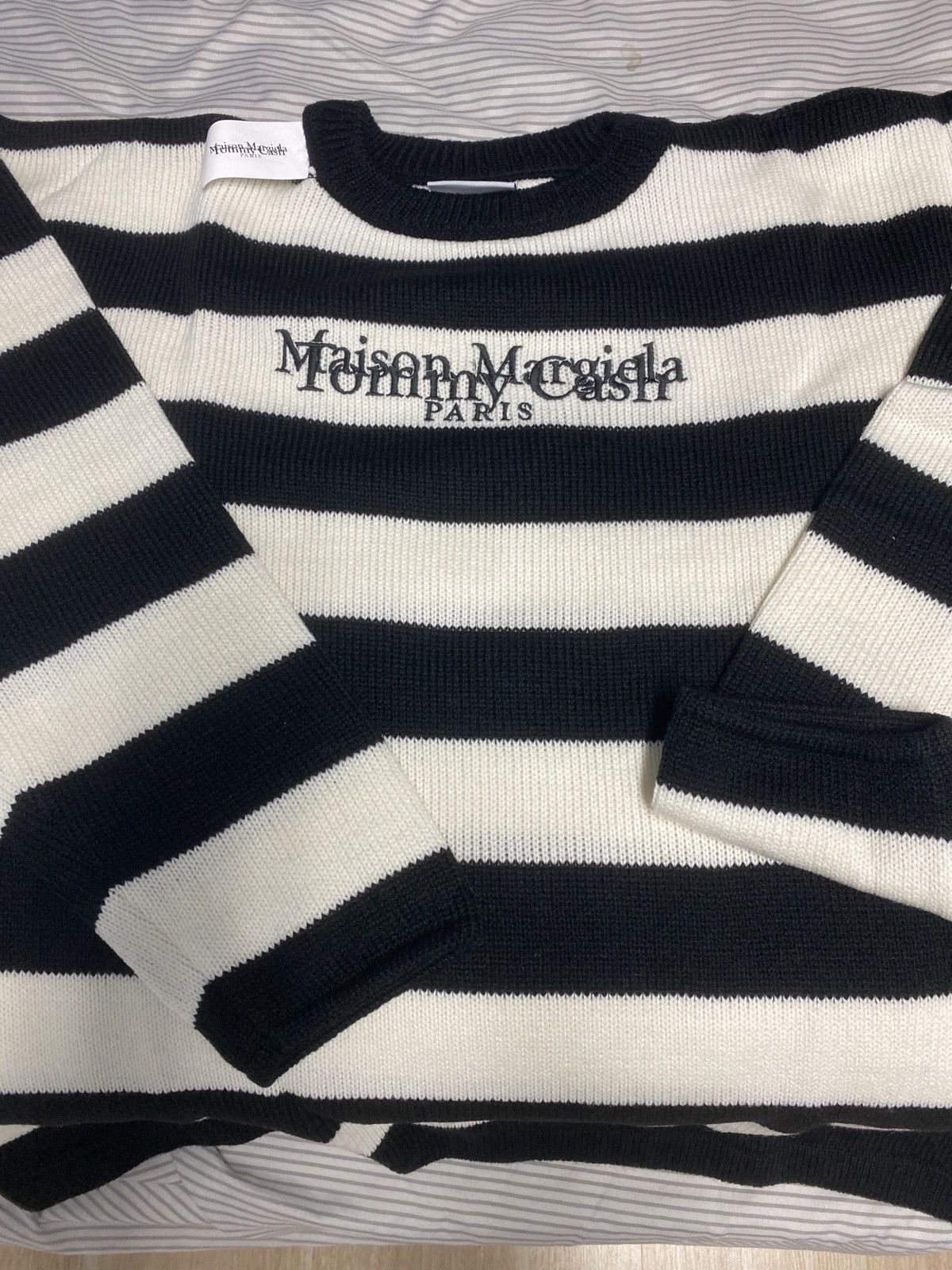 Maison Margiela Maison Margiela Tommy Cash Collaboration sweater black  white | Grailed