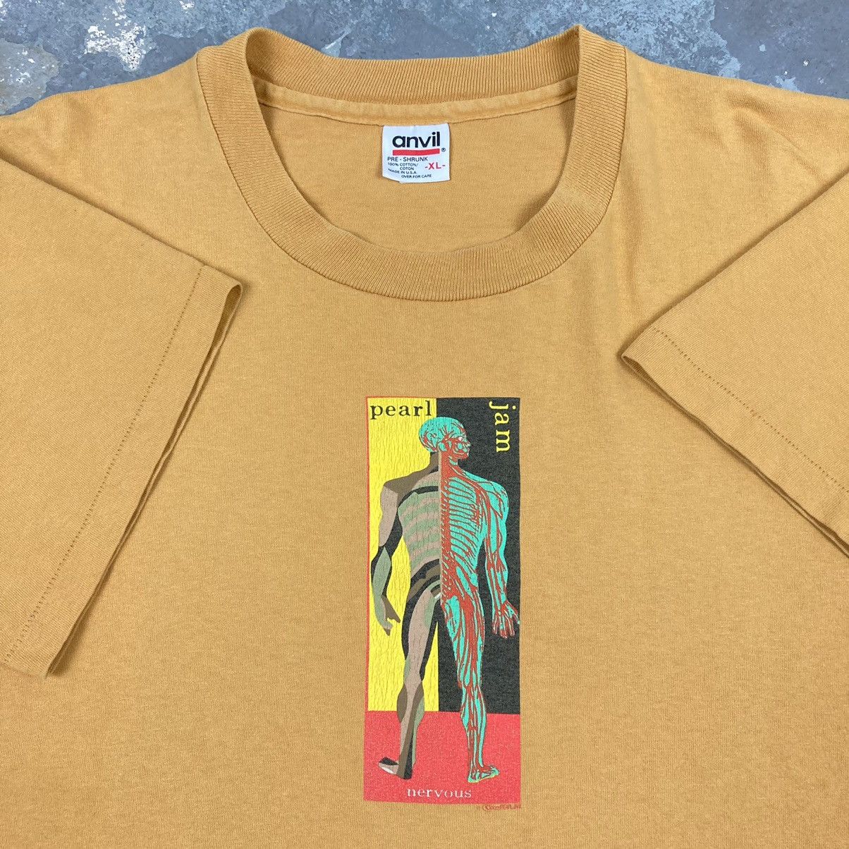 Band Tees × Vintage Vintage 90s 1994 Pearl Jam Nervous 70% Water t 