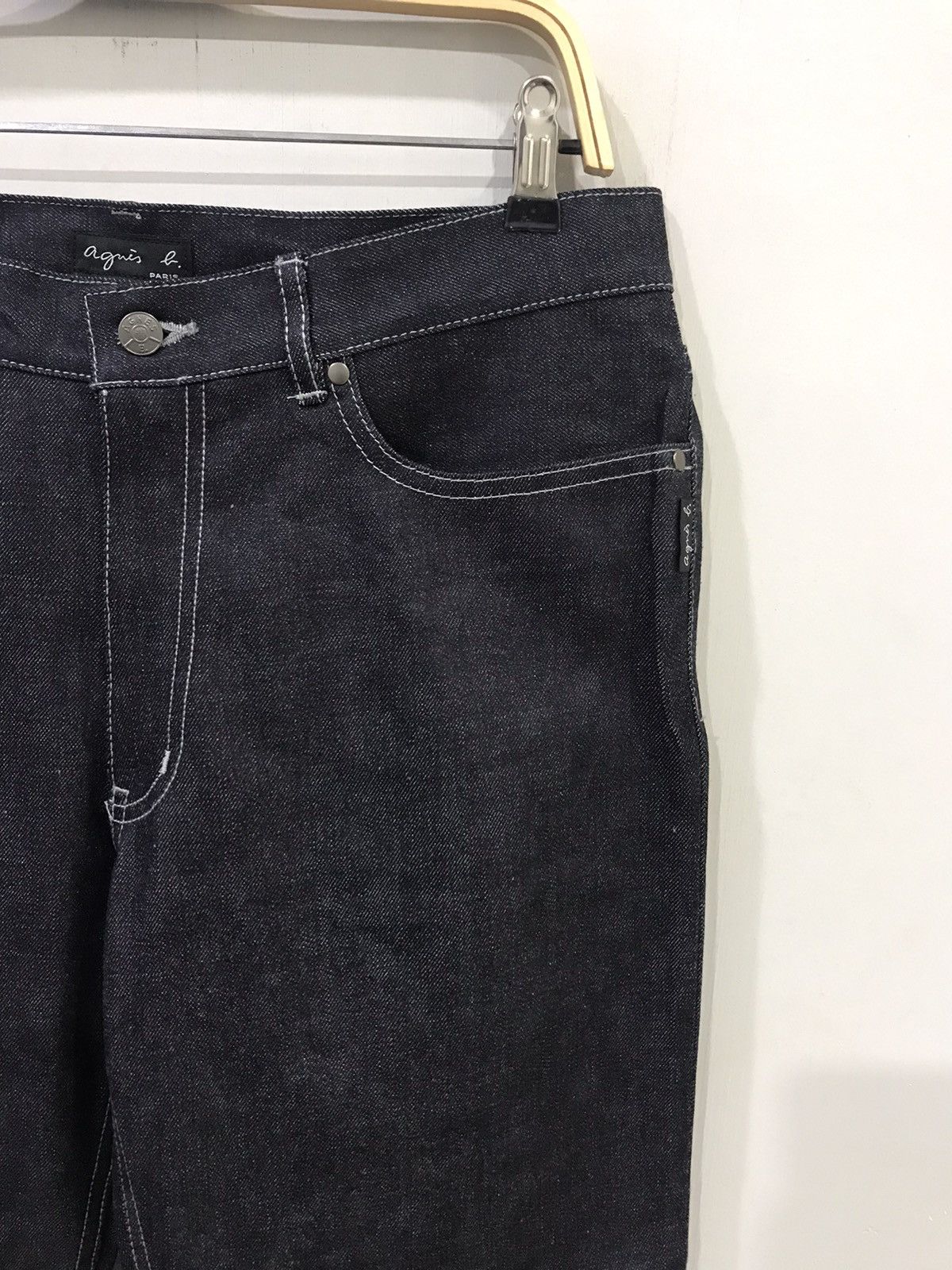 Designer × agnes b. Agnes B French Designer Luxury Brand Red Selvedge Denim Size US 33 - 2 Thumbnail