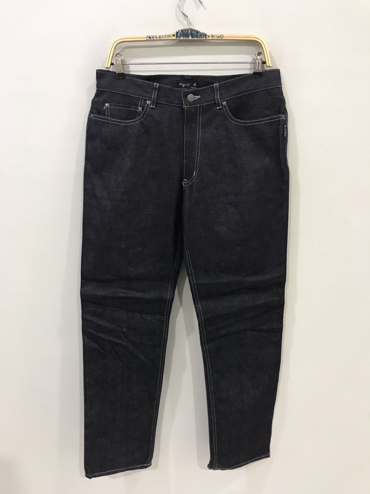 Designer × agnes b. Agnes B French Designer Luxury Brand Red Selvedge Denim Size US 33 - 1 Thumbnail