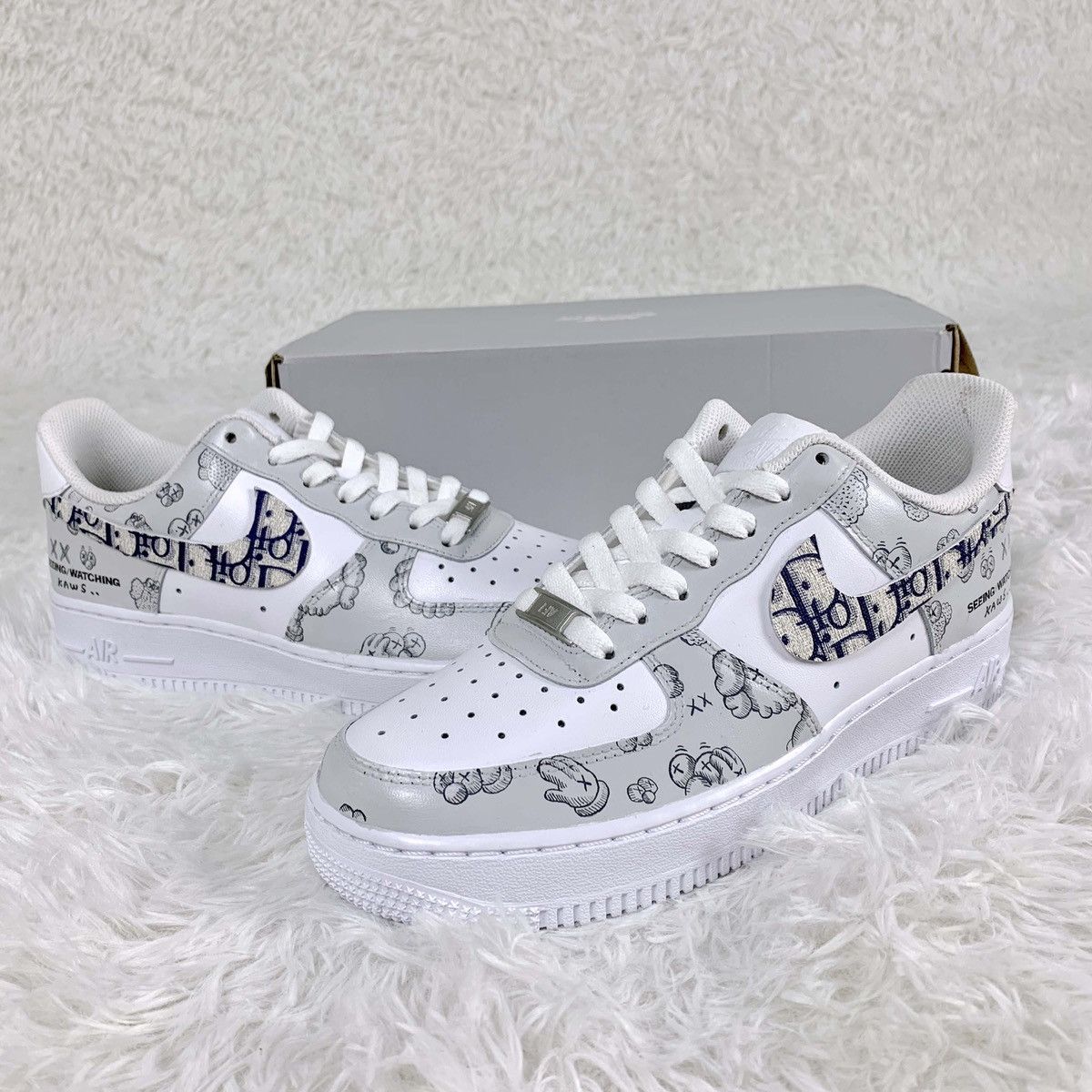 Custom customize air force 1 low x kaws handpainted grailed