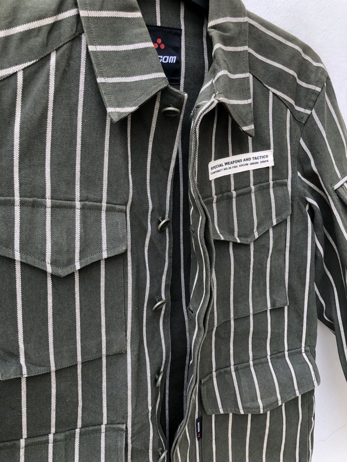Vintage Japan Brand SOCOM Union Space Striped Field Jacket Size US M / EU 48-50 / 2 - 8 Thumbnail