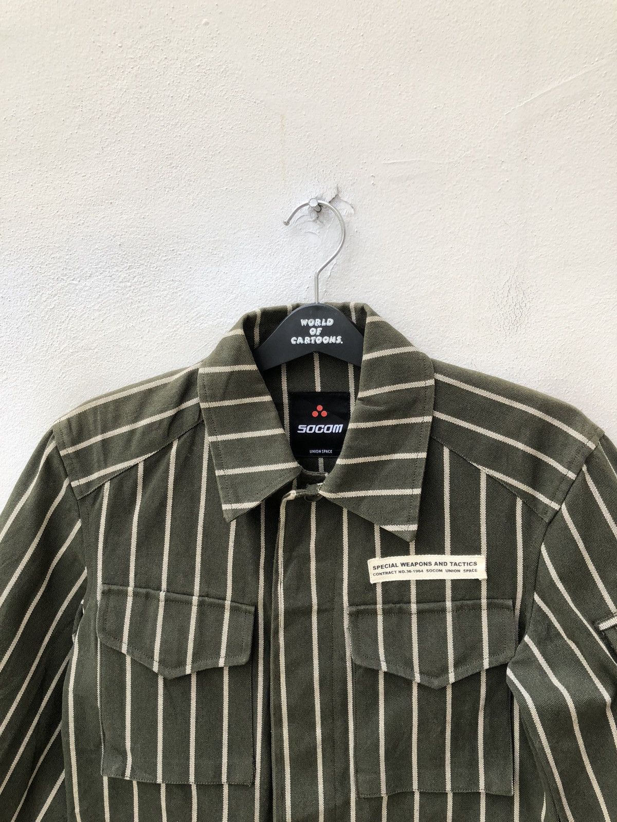 Vintage Japan Brand SOCOM Union Space Striped Field Jacket Size US M / EU 48-50 / 2 - 2 Thumbnail