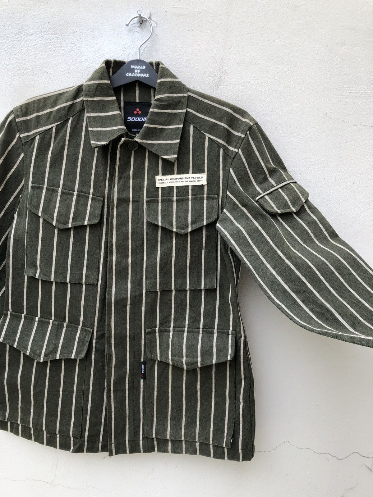 Vintage Japan Brand SOCOM Union Space Striped Field Jacket Size US M / EU 48-50 / 2 - 5 Thumbnail