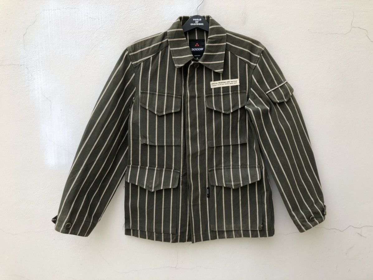 Vintage Japan Brand SOCOM Union Space Striped Field Jacket Size US M / EU 48-50 / 2 - 1 Thumbnail