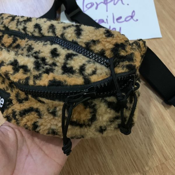 Supreme Supreme Leopard Fleece Waist Bag Yellow | Grailed