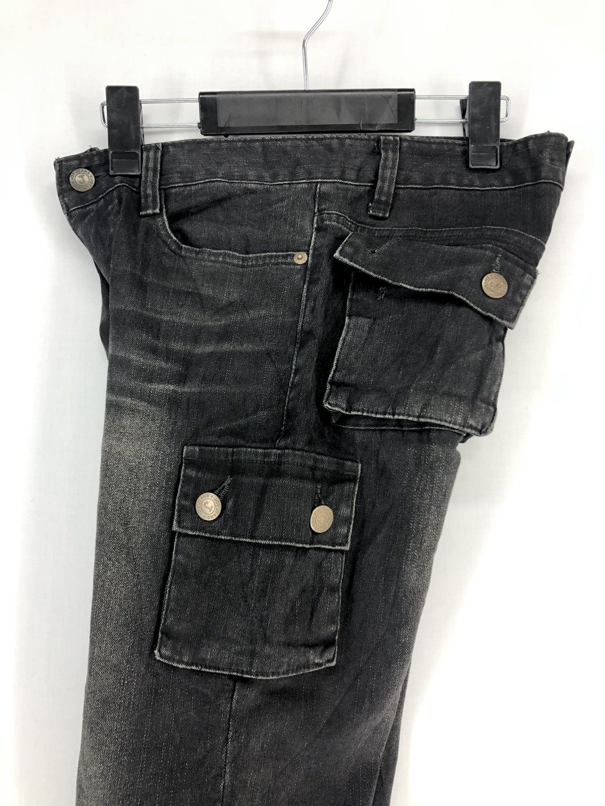 Japanese Brand K heart denim cargo multipockets utility pants Size US 28 / EU 44 - 8 Thumbnail