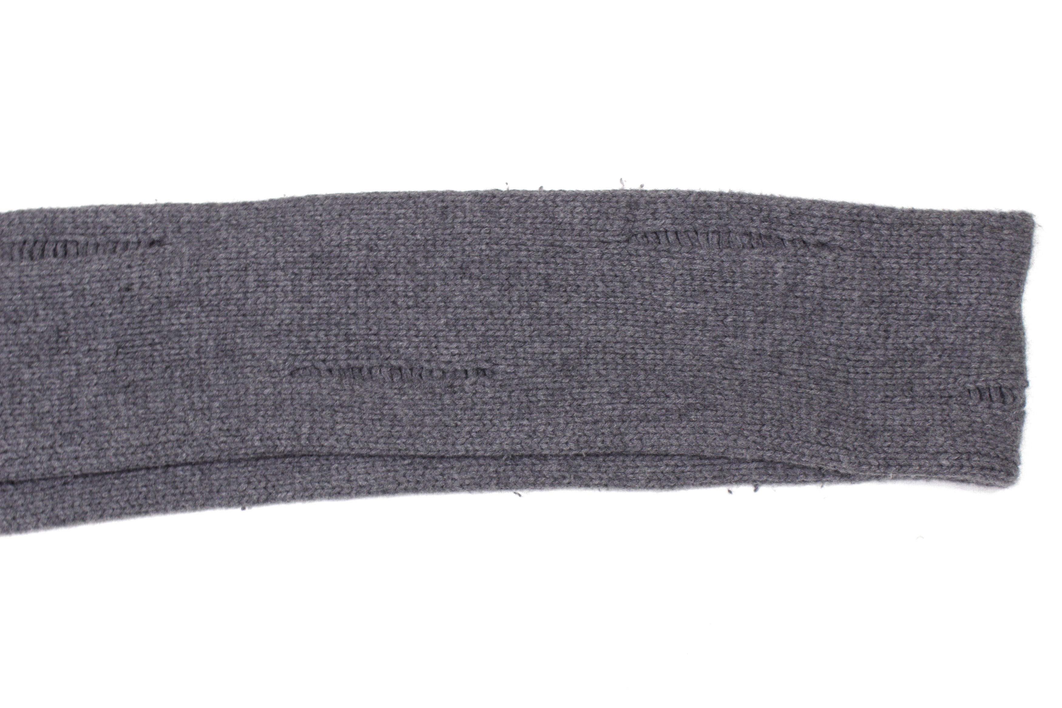 Neil Barrett Wool Ripped Knit Scarf Size ONE SIZE - 7 Thumbnail