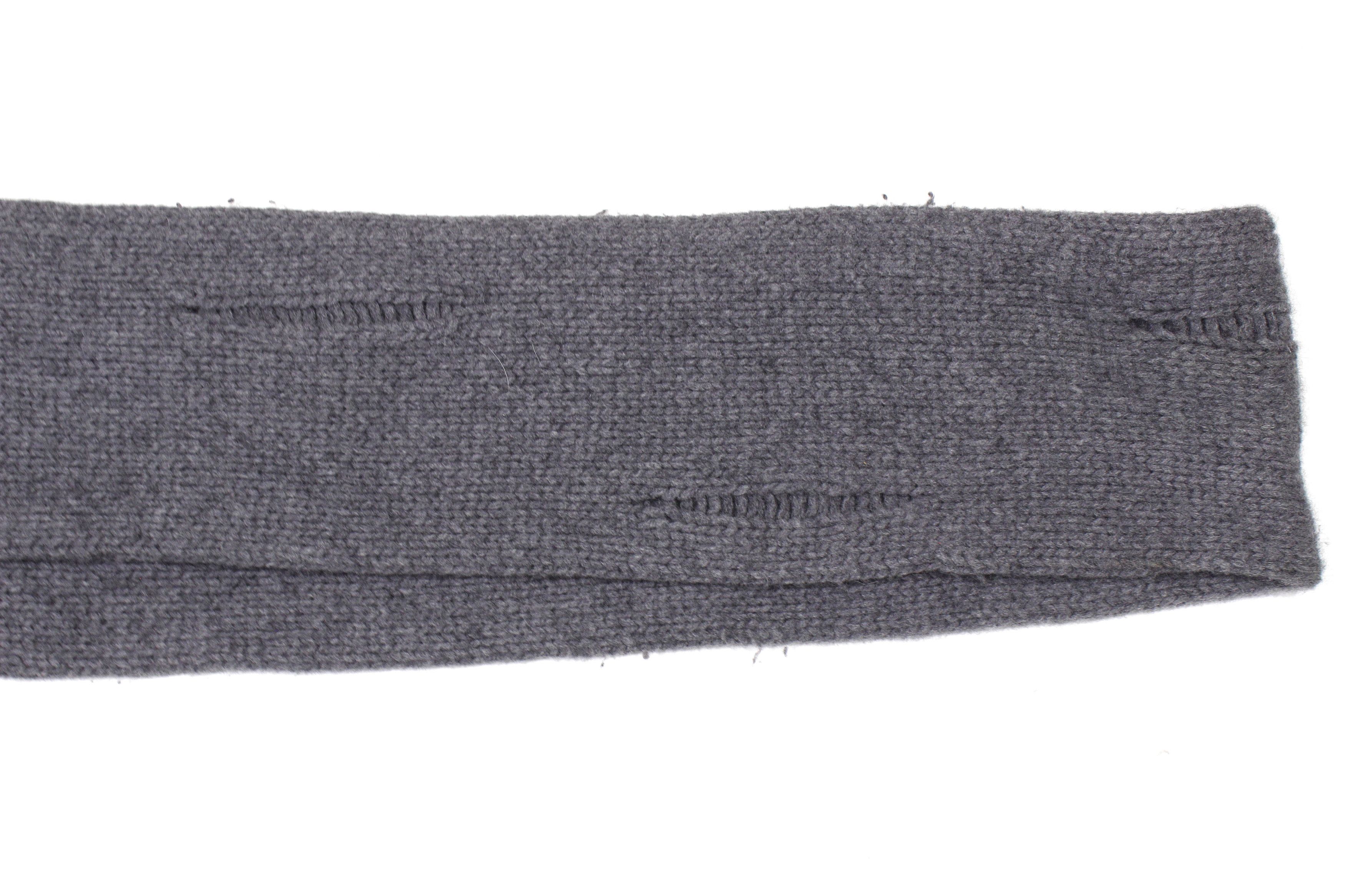 Neil Barrett Wool Ripped Knit Scarf Size ONE SIZE - 9 Thumbnail