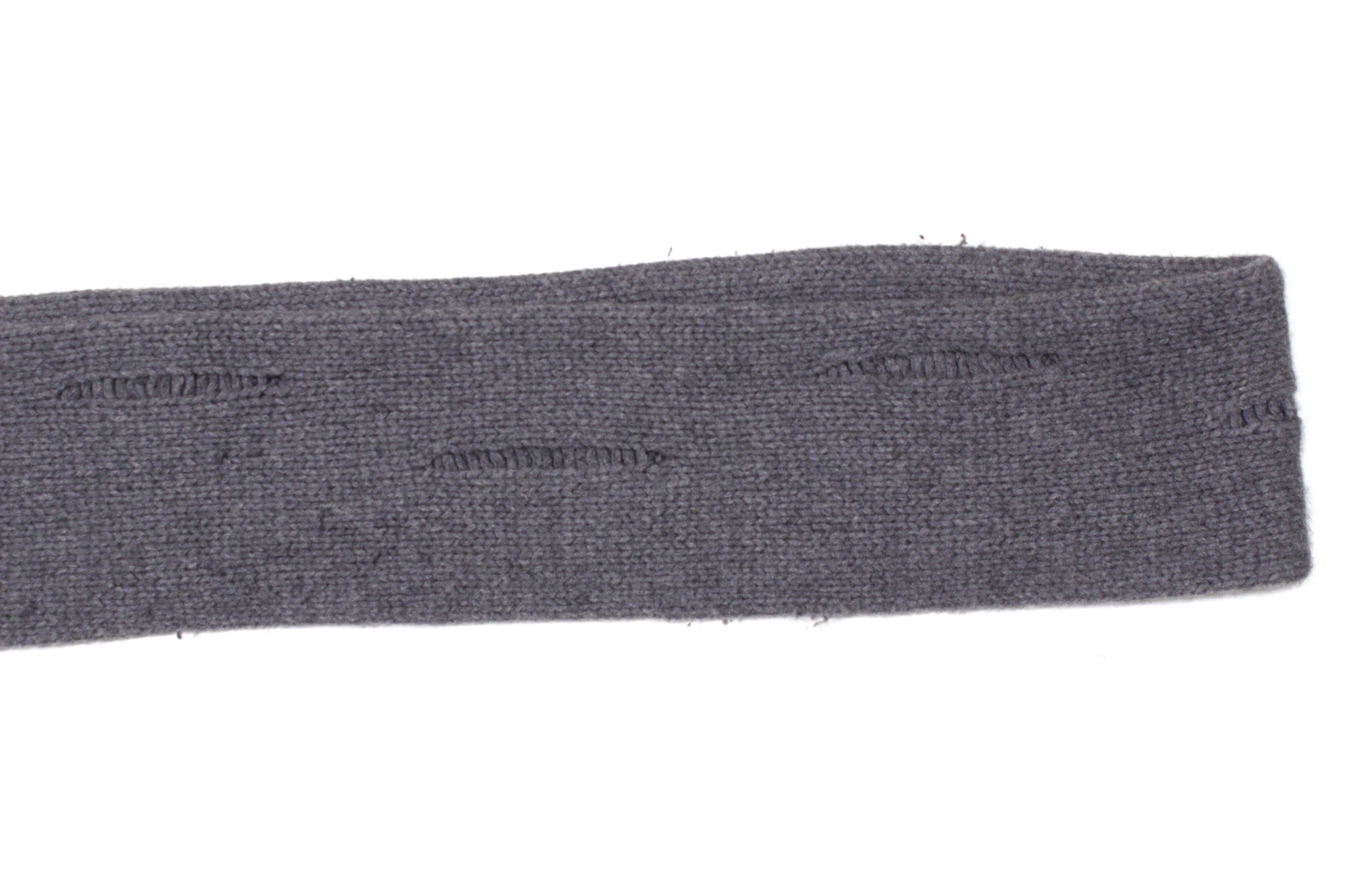 Neil Barrett Wool Ripped Knit Scarf Size ONE SIZE - 3 Thumbnail