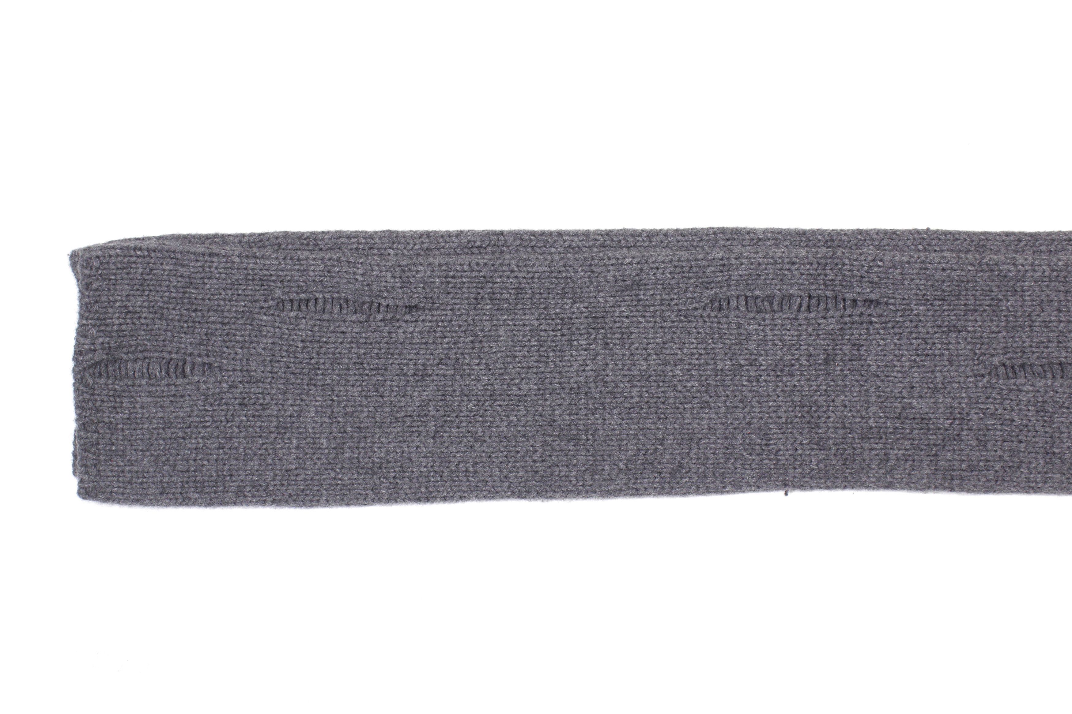 Neil Barrett Wool Ripped Knit Scarf Size ONE SIZE - 2 Thumbnail