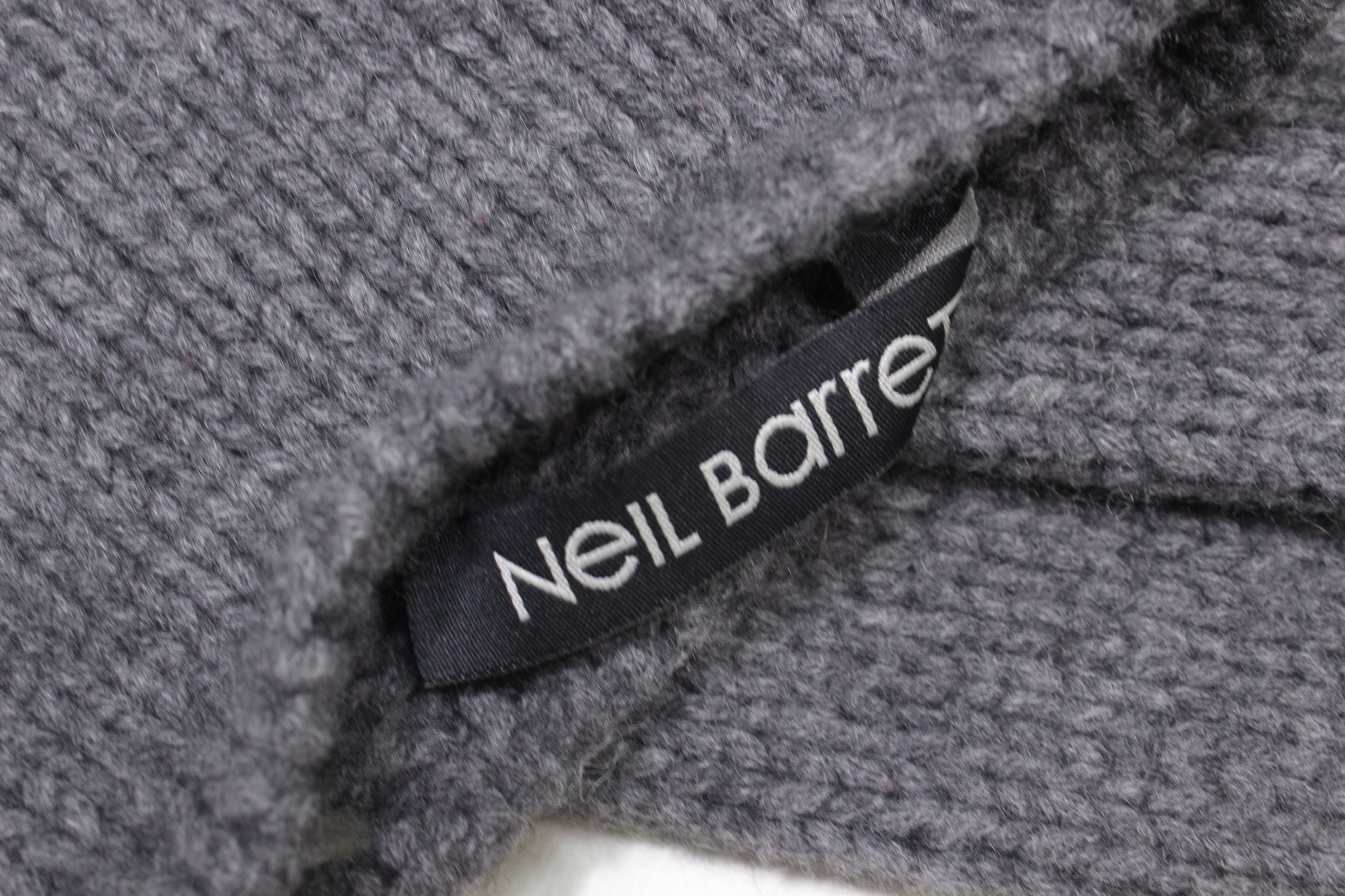 Neil Barrett Wool Ripped Knit Scarf Size ONE SIZE - 12 Thumbnail