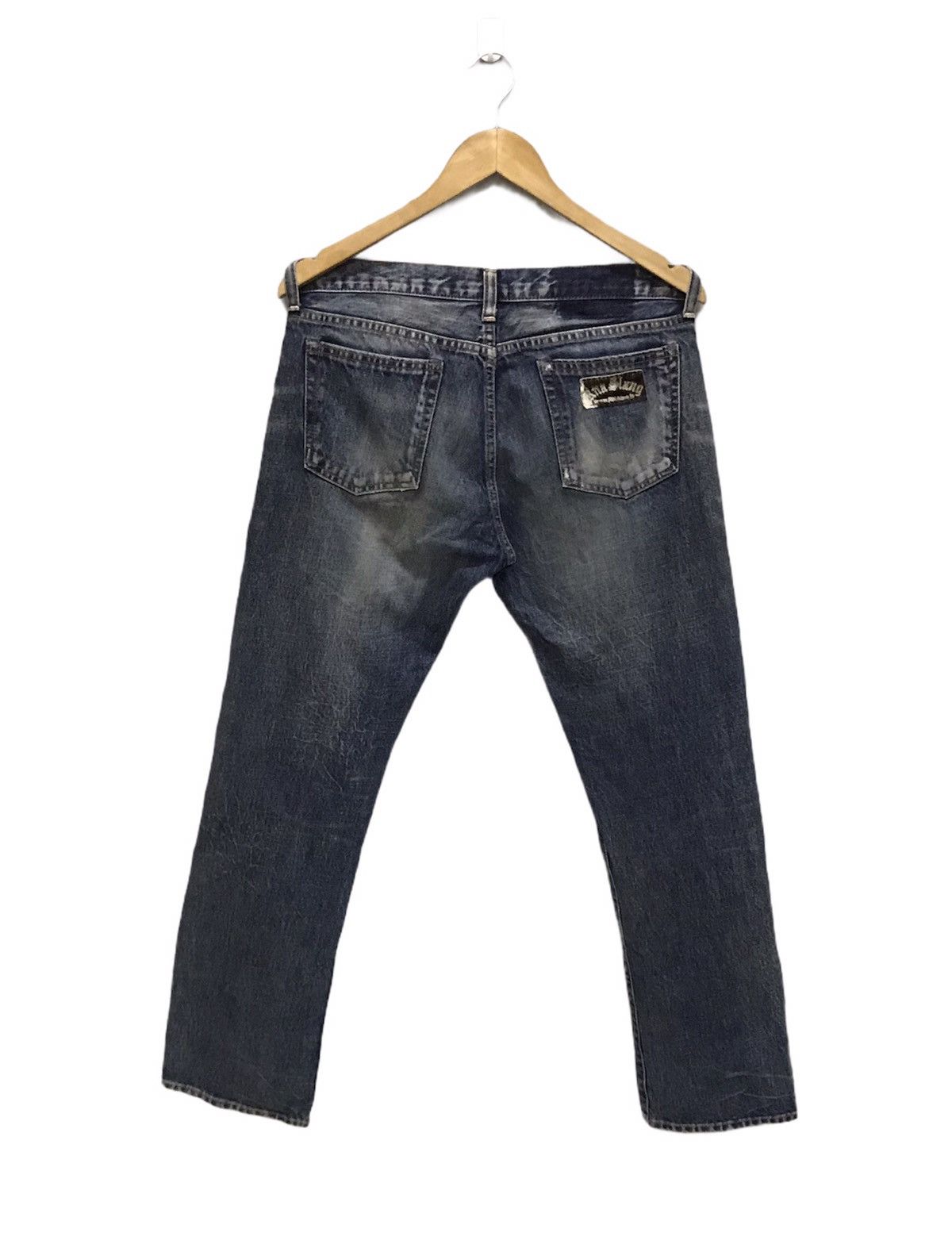 Japanese Brand Vintage RNA Inc. patchwork distressed denim Size US 32 / EU 48 - 4 Thumbnail