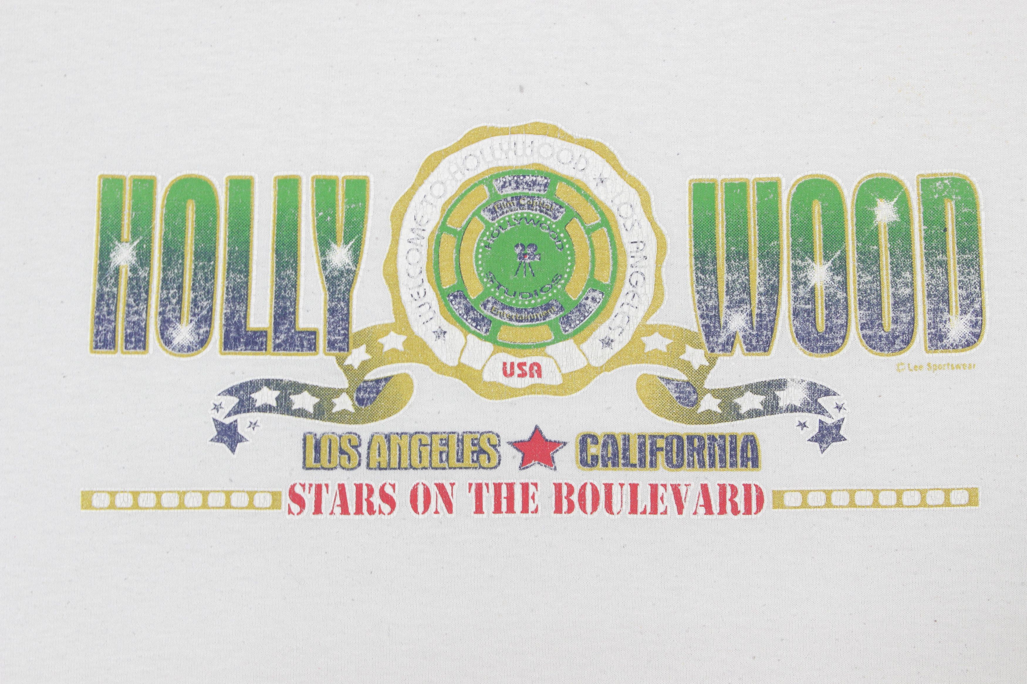 Vintage Hollywood 90S USA Logo T-Shirt Size US L / EU 52-54 / 3 - 4 Thumbnail