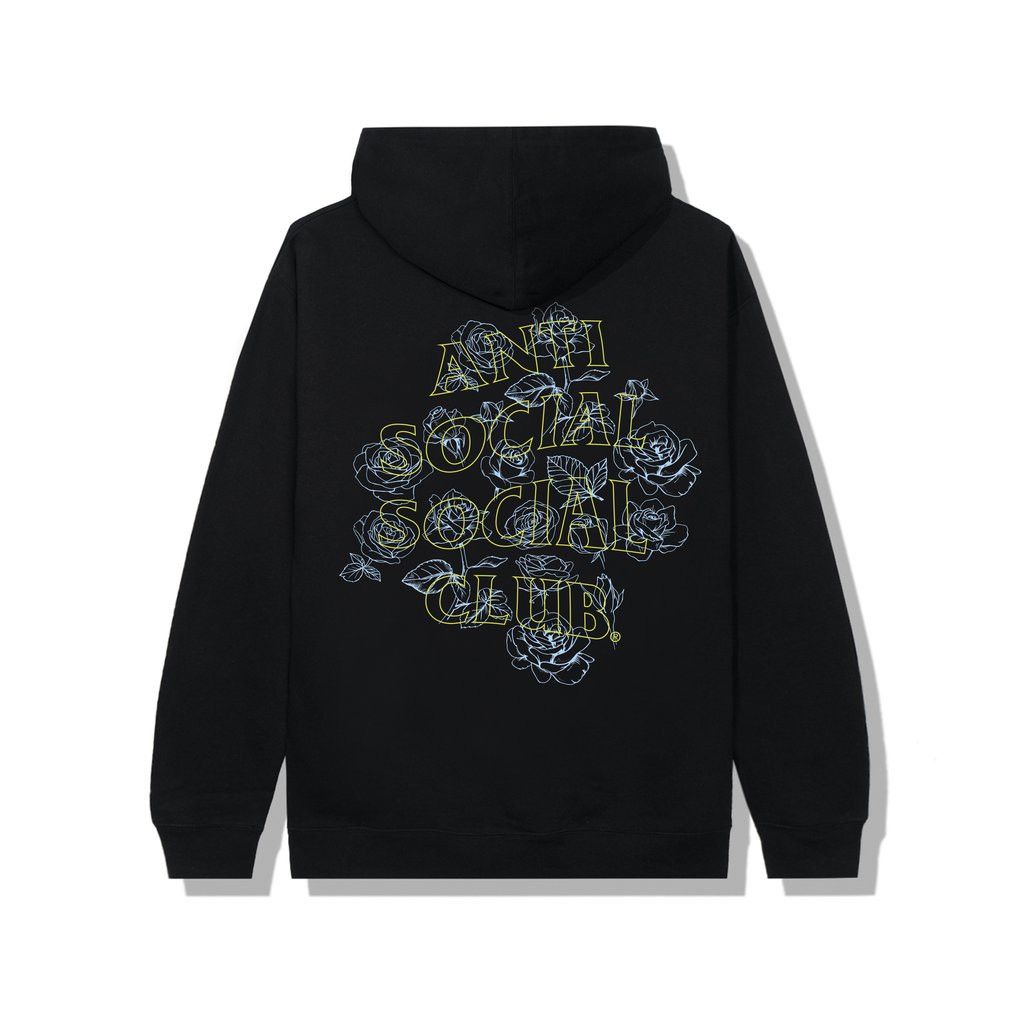 DS ASSC Roses Outlined Logo The Strip Black Hoodie BAPE FOG