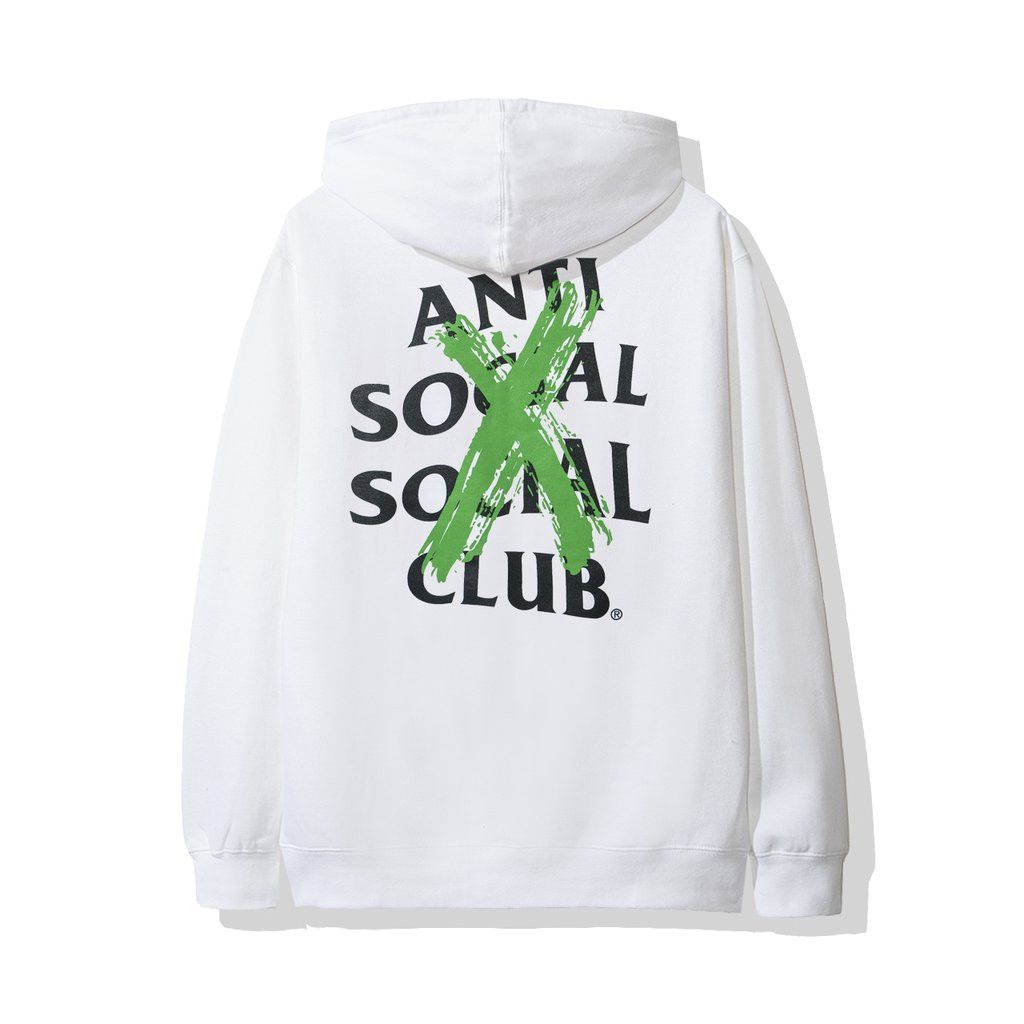 Anti Social Social Club Cancelled Remix White Hoodie ASSC