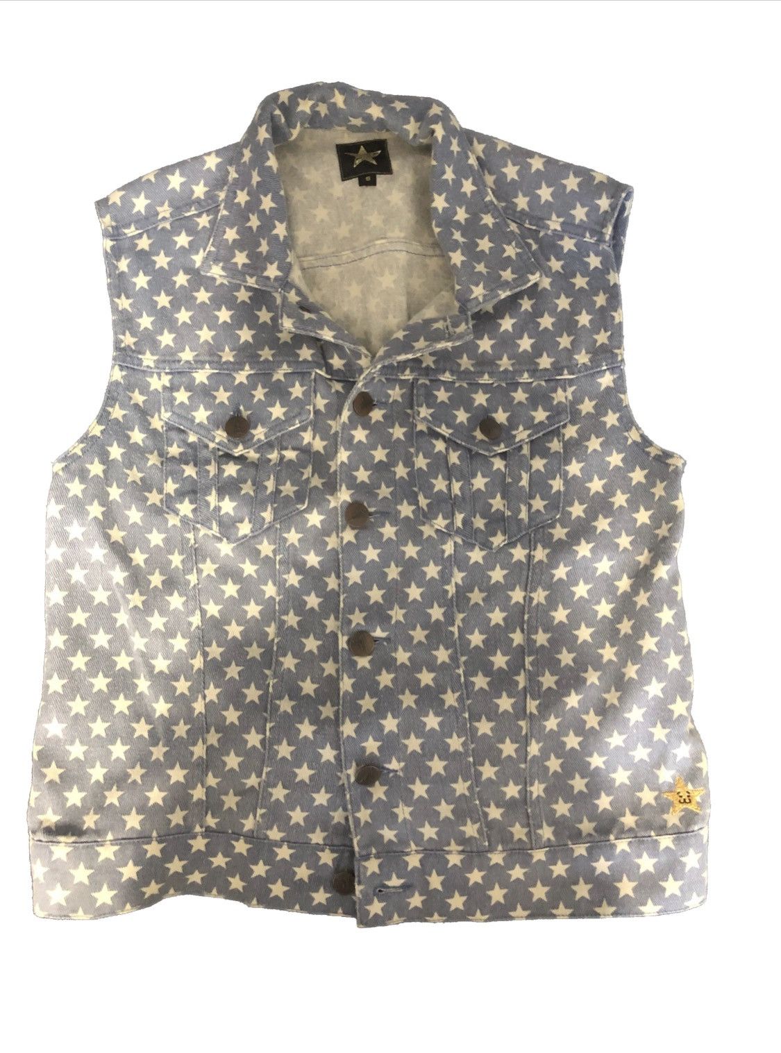 20471120 × Beauty Beast 20471120 Hyoma Star Pattern Cowboy Denim Vest Size US S / EU 44-46 / 1 - 1 Thumbnail
