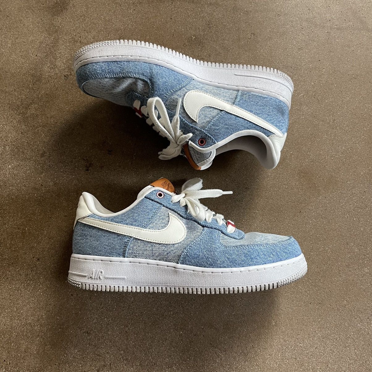 Nike Nike By You Levis Air Force 1 Light Wash Denim Grailed