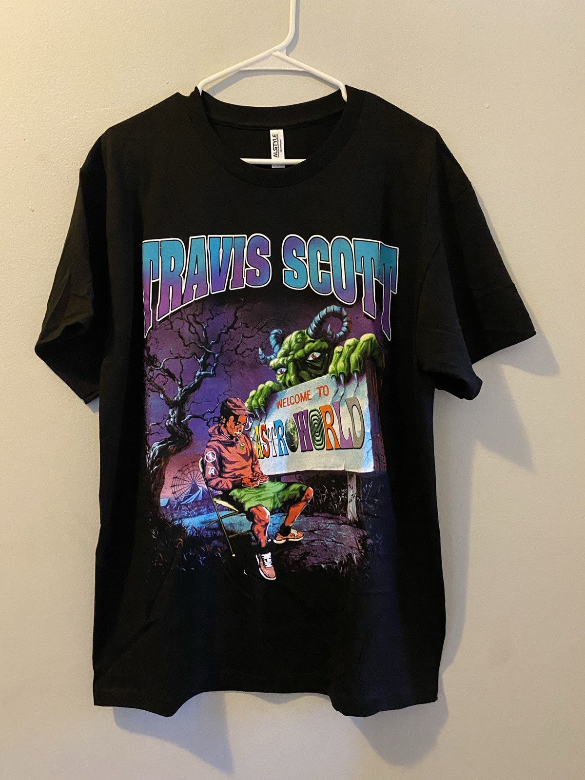 Travis Scott Travis Scott Custom Astroworld Merch Tshirt | Grailed