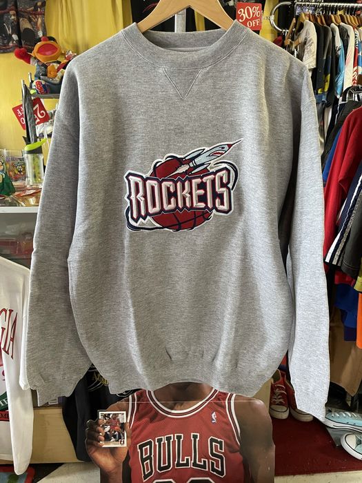 Vintage 90 s Vintage HOUSTON ROCKETS Embroidered Logo Sweatshirt