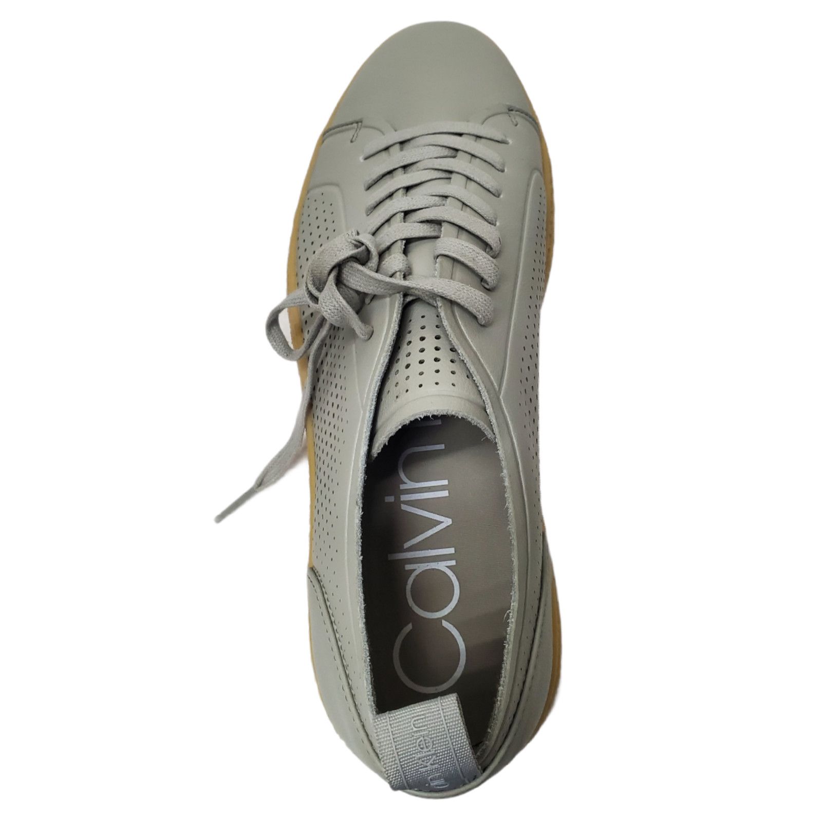 Calvin Klein Calvin Klein Mens Everett Small Grain Sneakers Leather Size US 9 / EU 42 - 4 Thumbnail