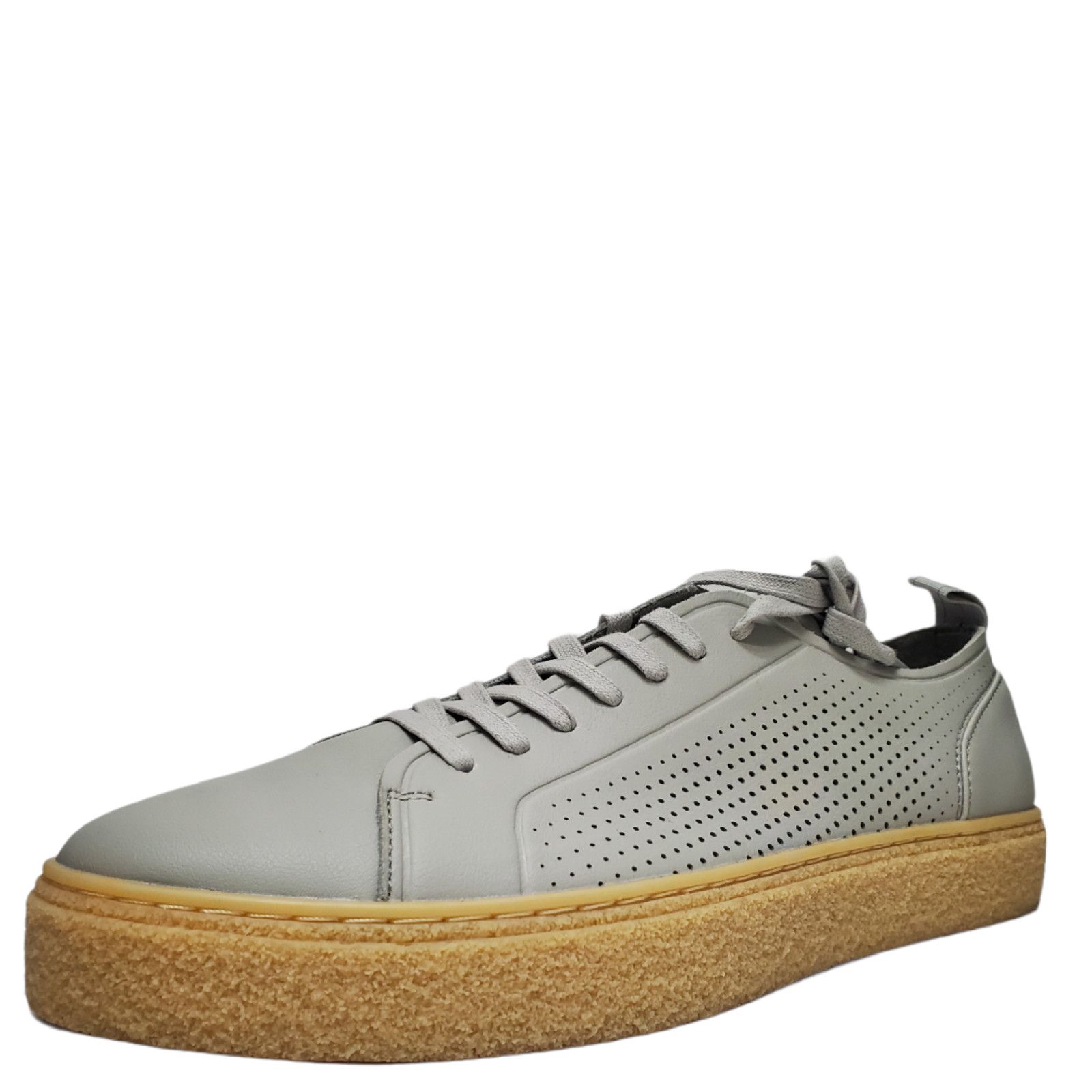 Calvin Klein Mens Everett Small Grain Sneakers Leather