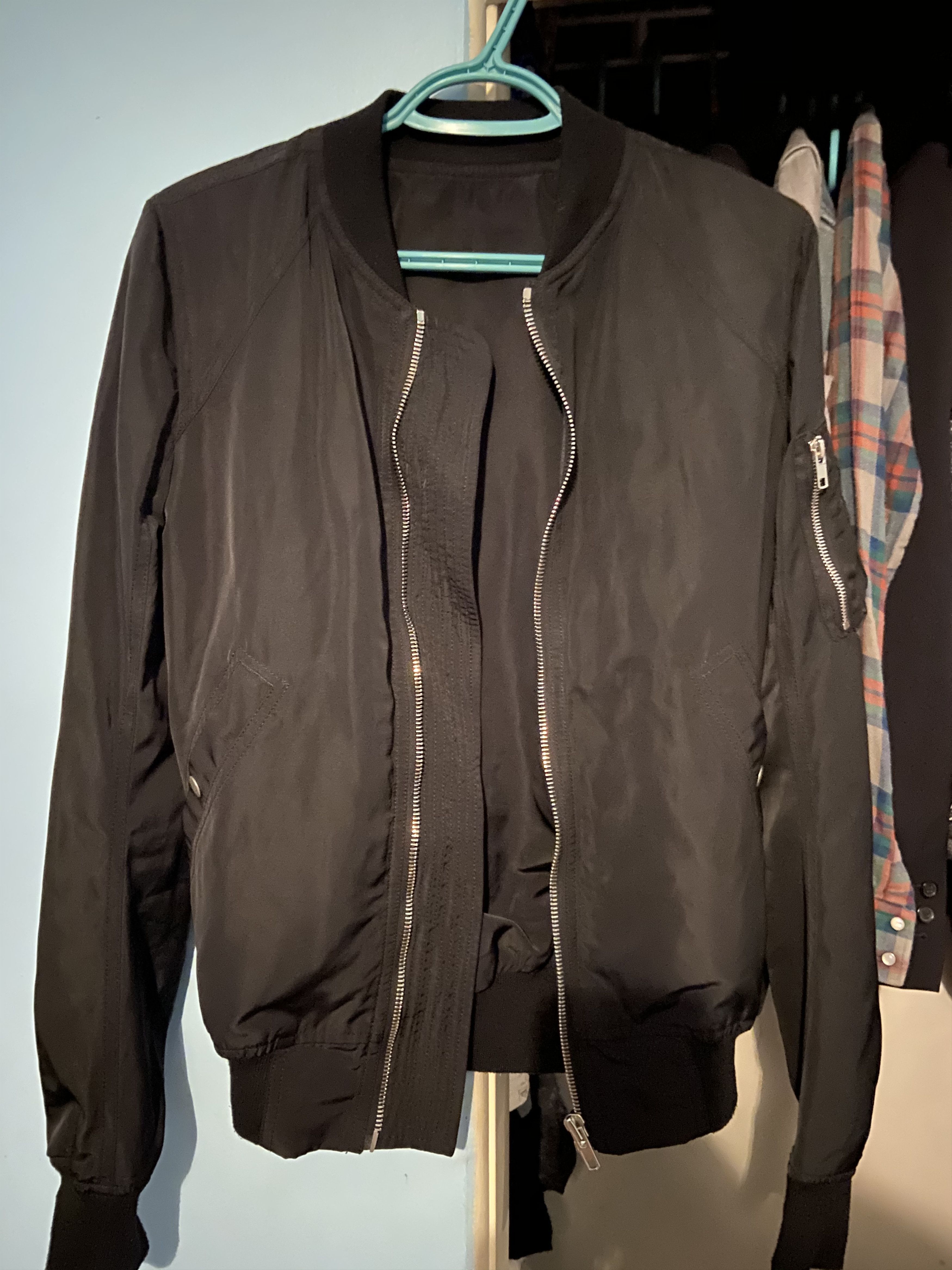 Rick Owens MA-1 Bomber Jacket SS16 Cyclops Silk Blend | Grailed