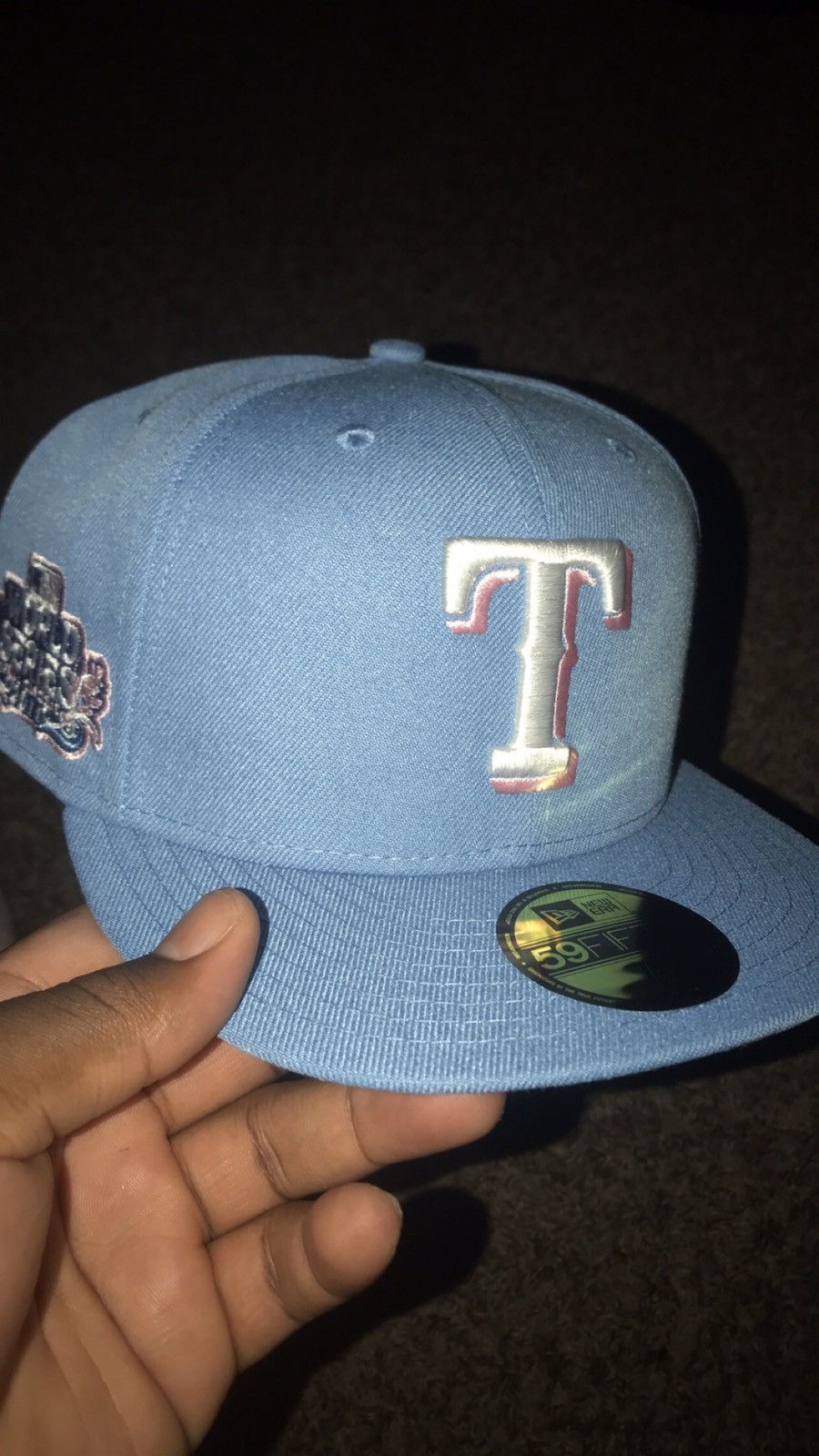 Men's Texas Rangers New Era Blue/Pink MLB x Big League Chew Curveball  Cotton Candy Flavor Pack 59FIFTY Fitted Hat