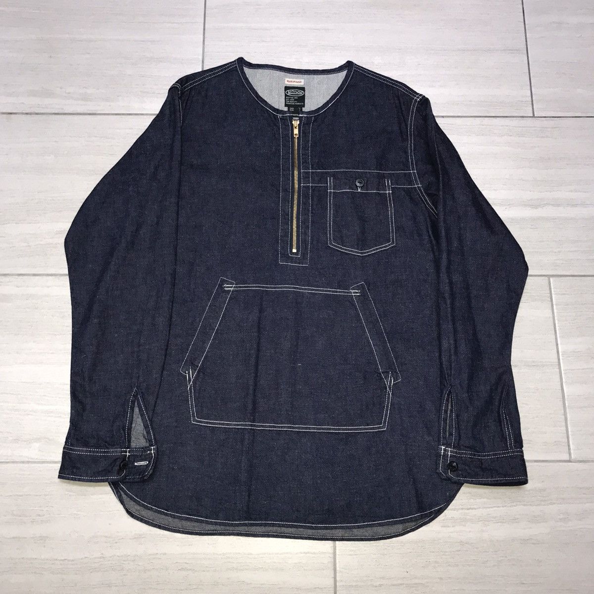 Manastash Manastash Denim Zip Up Pullover | Grailed