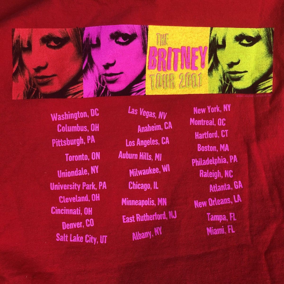 Band Tees × Rap Tees × Vintage Vintage Britney Spears Shirt 2001 Tour Concert Band Tee MTV Size S / US 4 / IT 40 - 5 Thumbnail