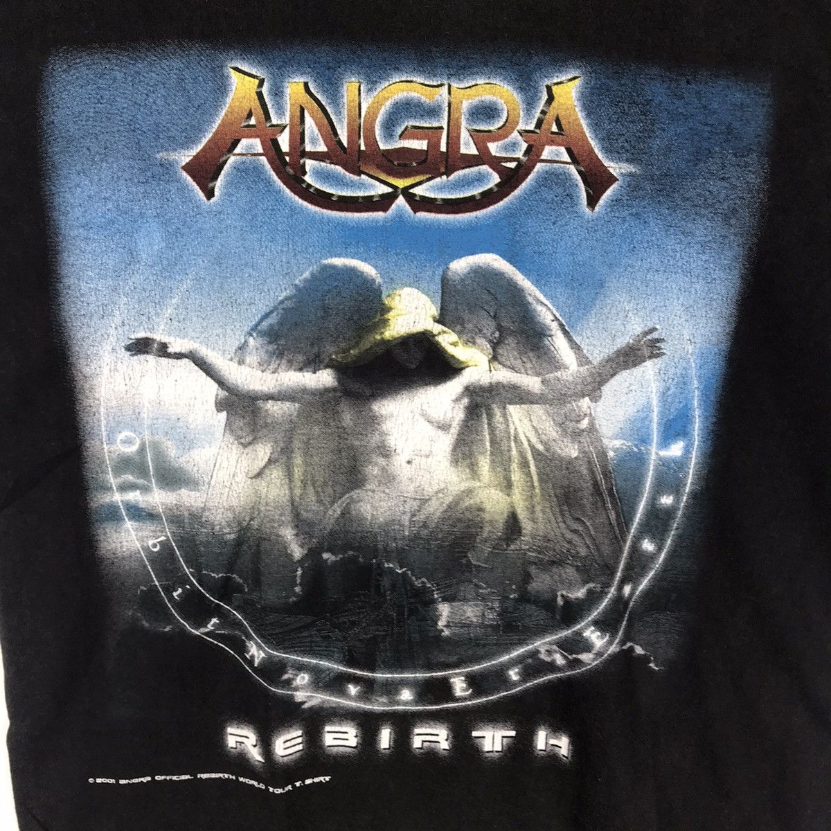 Band Tees Vtg 2001 Angra rebirth album promo tour metal band shirt Size US M / EU 48-50 / 2 - 2 Thumbnail