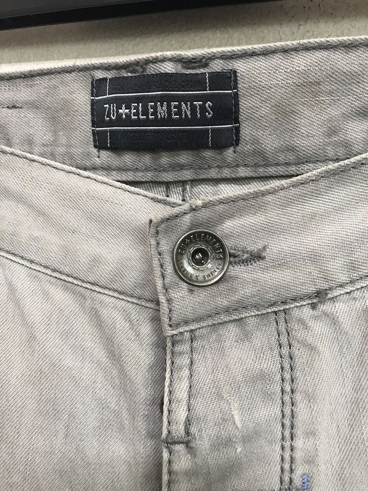 Vintage Zu Elements Distressed Curved Legs Tight fit Size US 30 / EU 46 - 4 Thumbnail