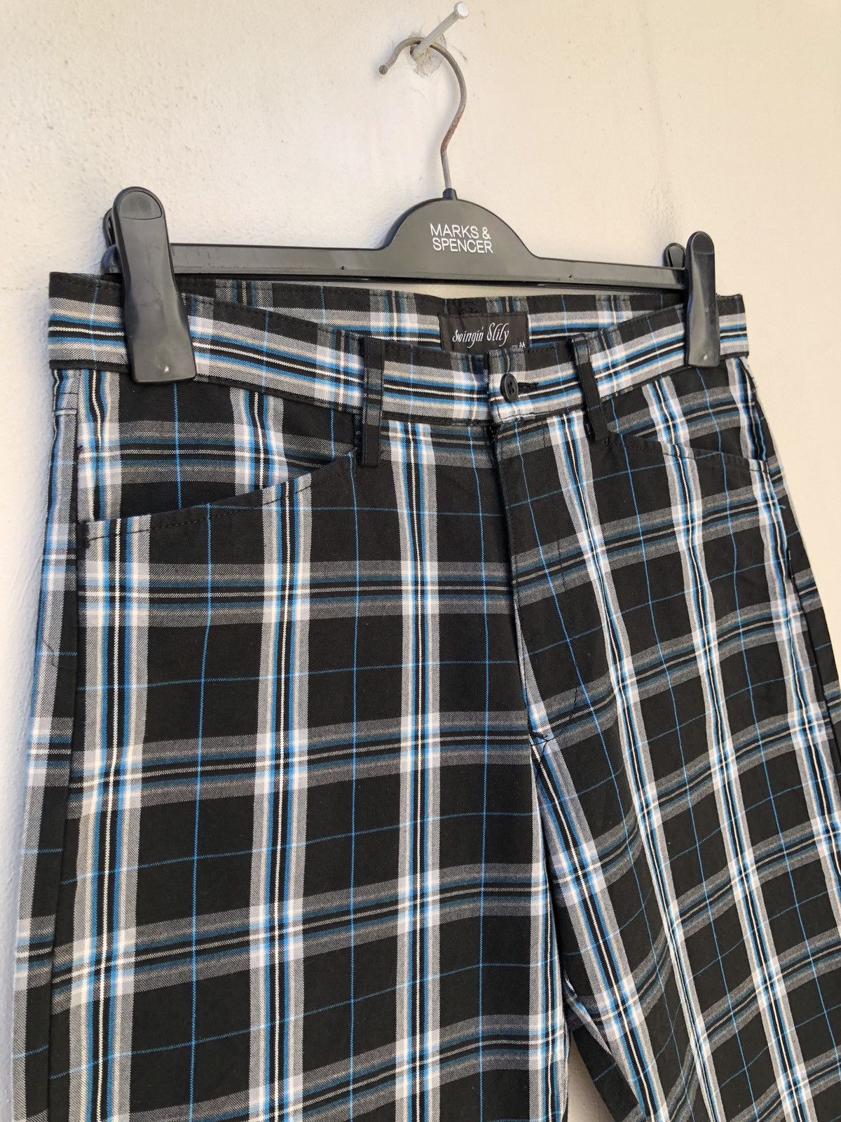 Vintage Japan Brand Swingin Slily Made in Japan Plaid Checks Pant Size US 30 / EU 46 - 8 Thumbnail