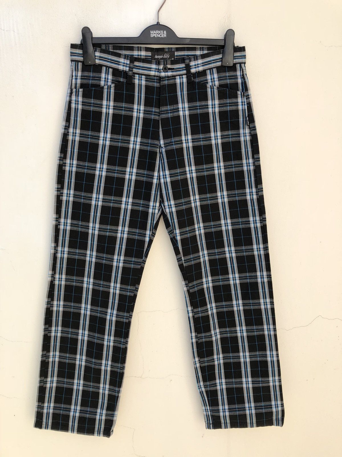 Vintage Japan Brand Swingin Slily Made in Japan Plaid Checks Pant Size US 30 / EU 46 - 6 Thumbnail