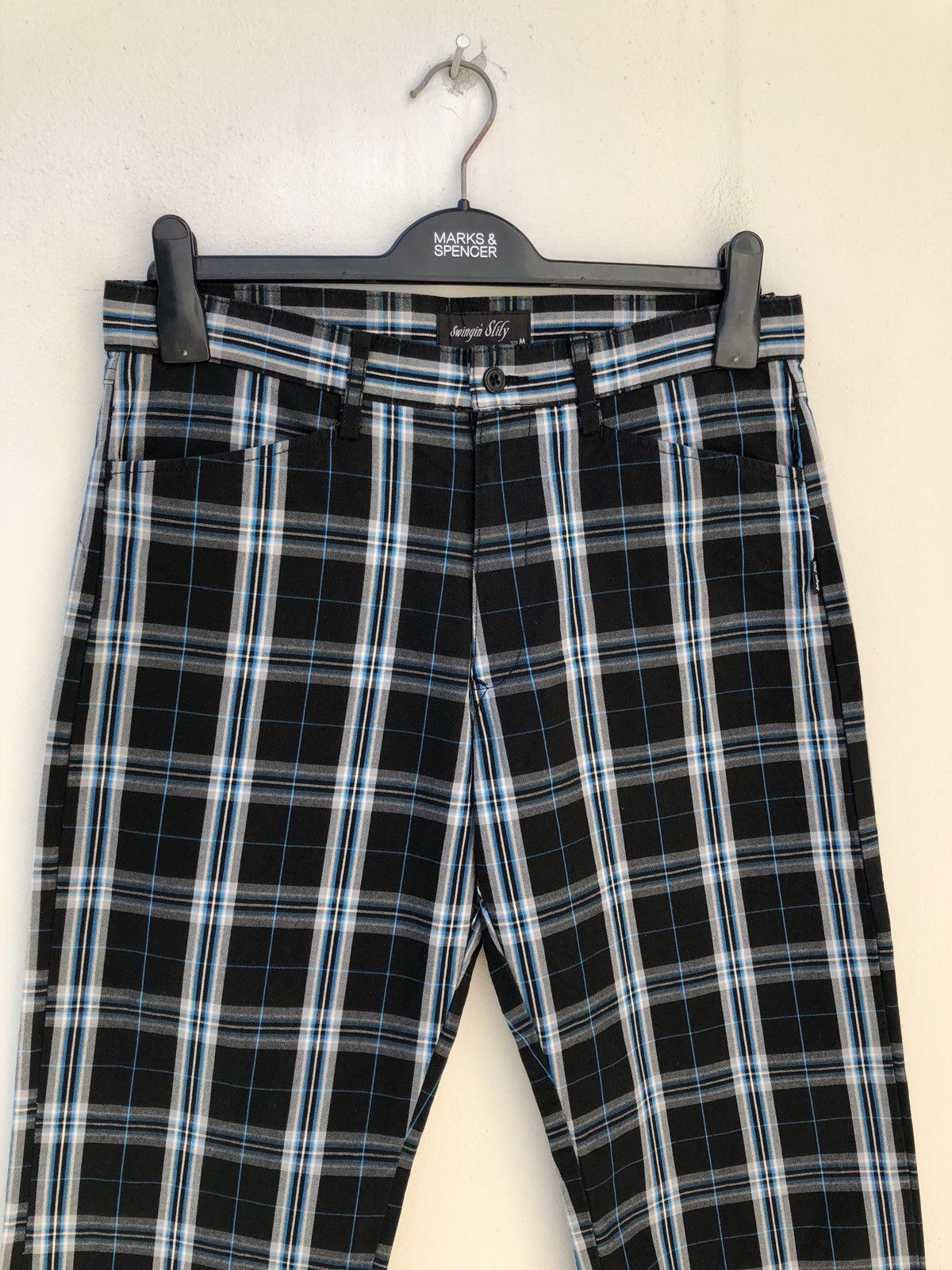 Vintage Japan Brand Swingin Slily Made in Japan Plaid Checks Pant Size US 30 / EU 46 - 7 Thumbnail