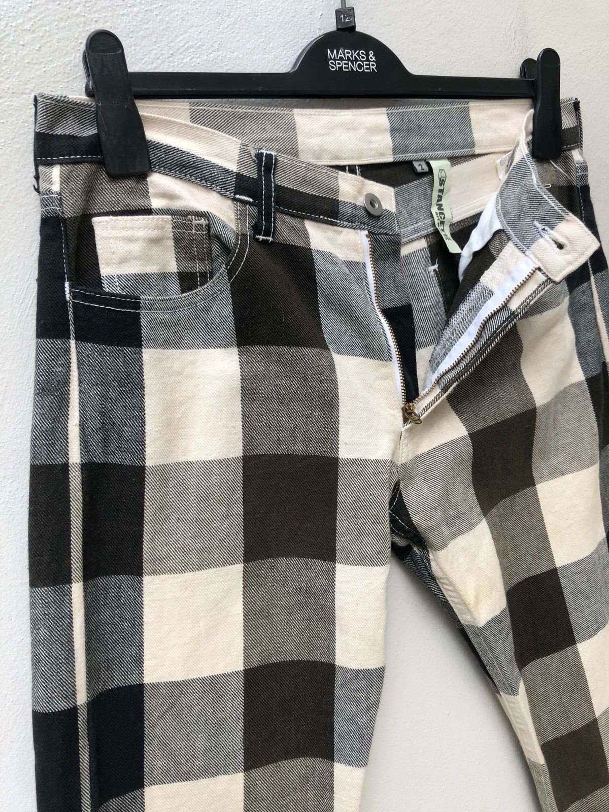 Vintage Stancetc Art Works Japan Checks Slim Pant Size US 30 / EU 46 - 9 Thumbnail
