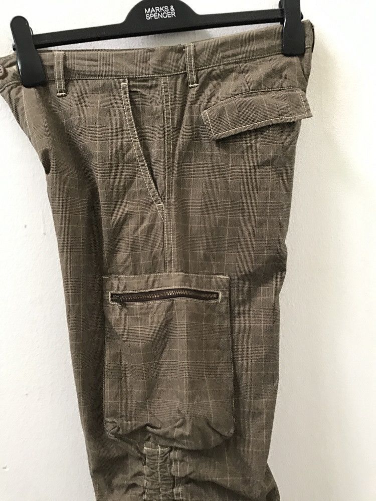 Vintage BOY'S ROOM Japan Wrinkle Leg Checks Cargo Trouser Pant Size US 30 / EU 46 - 15 Thumbnail