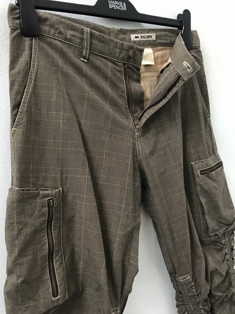 Vintage BOY'S ROOM Japan Wrinkle Leg Checks Cargo Trouser Pant Size US 30 / EU 46 - 9 Thumbnail