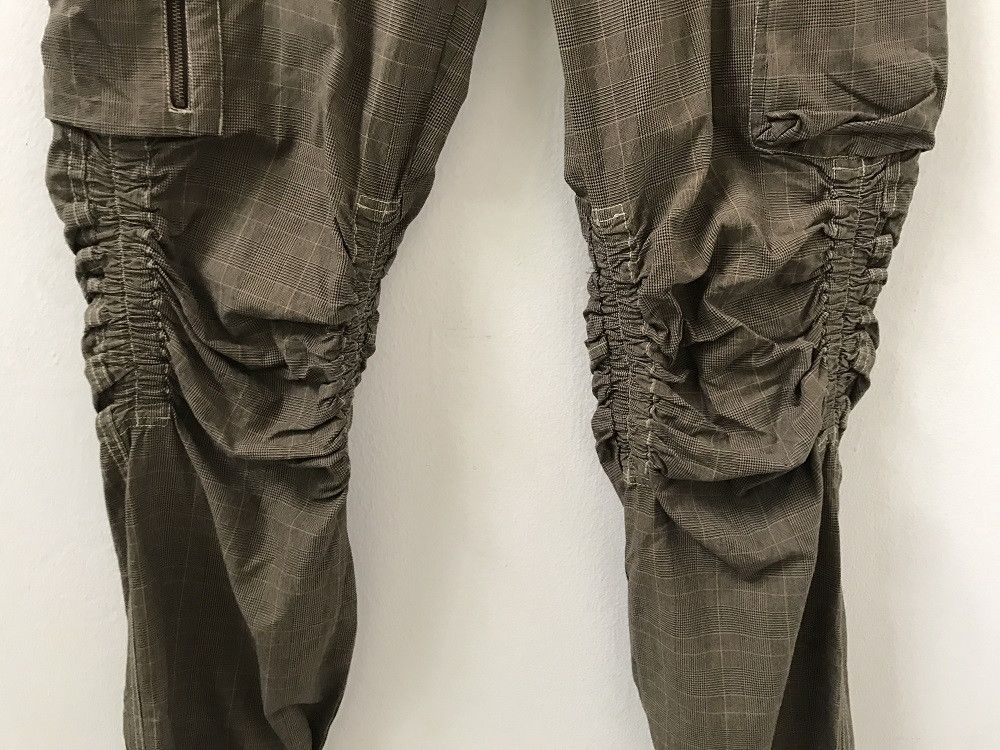 Vintage BOY'S ROOM Japan Wrinkle Leg Checks Cargo Trouser Pant Size US 30 / EU 46 - 4 Thumbnail