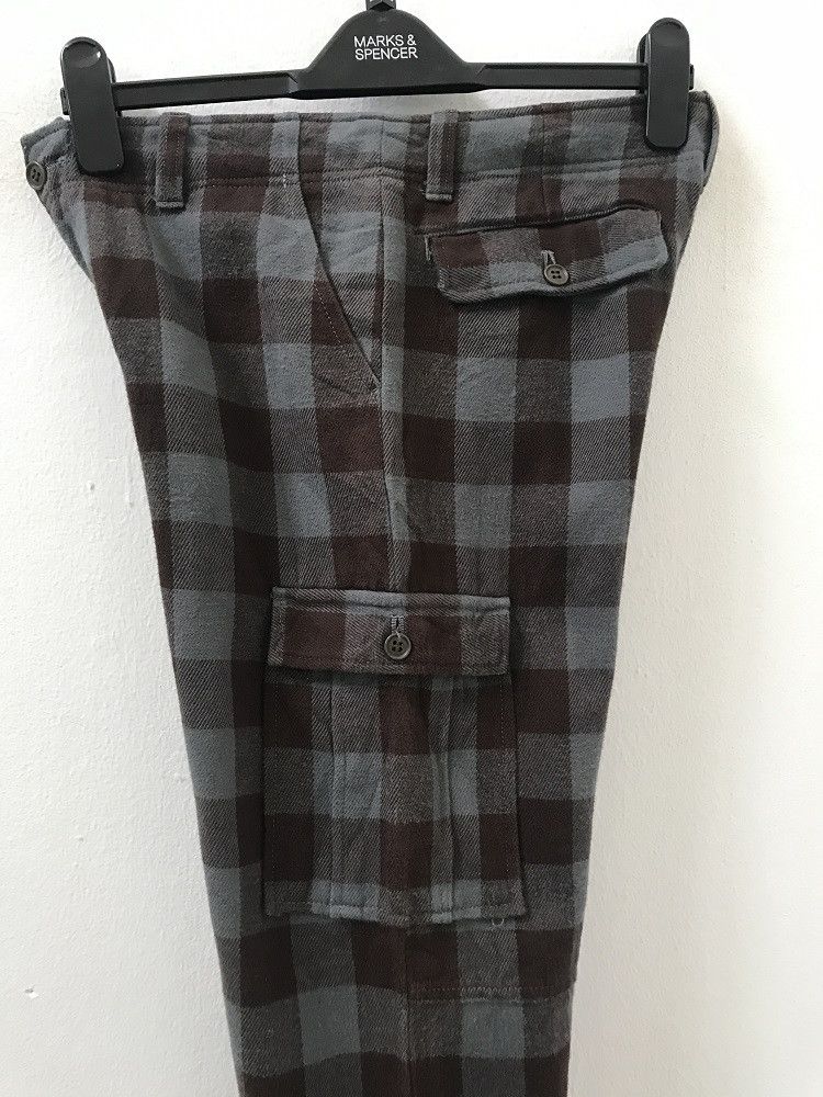 Vintage e Japan Check Drawstring Hem Cargo Trouser Pant Size US 30 / EU 46 - 12 Thumbnail