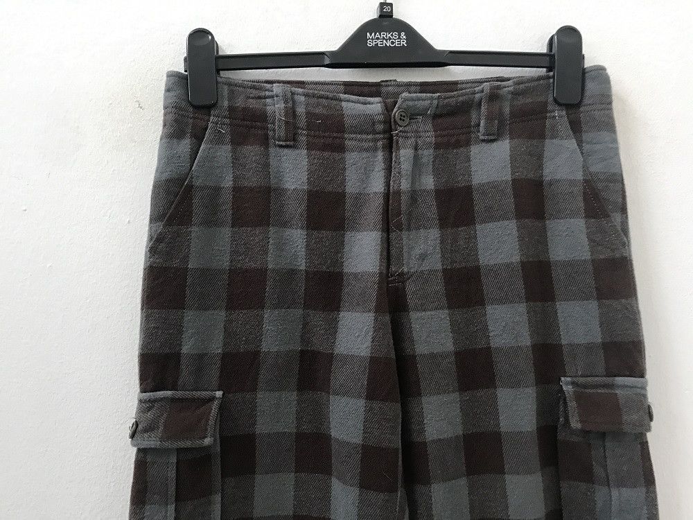 Vintage e Japan Check Drawstring Hem Cargo Trouser Pant Size US 30 / EU 46 - 2 Thumbnail