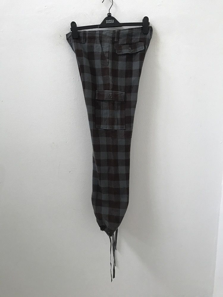 Vintage e Japan Check Drawstring Hem Cargo Trouser Pant Size US 30 / EU 46 - 11 Thumbnail