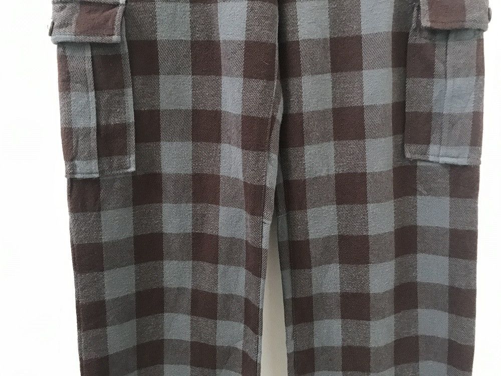 Vintage e Japan Check Drawstring Hem Cargo Trouser Pant Size US 30 / EU 46 - 3 Thumbnail