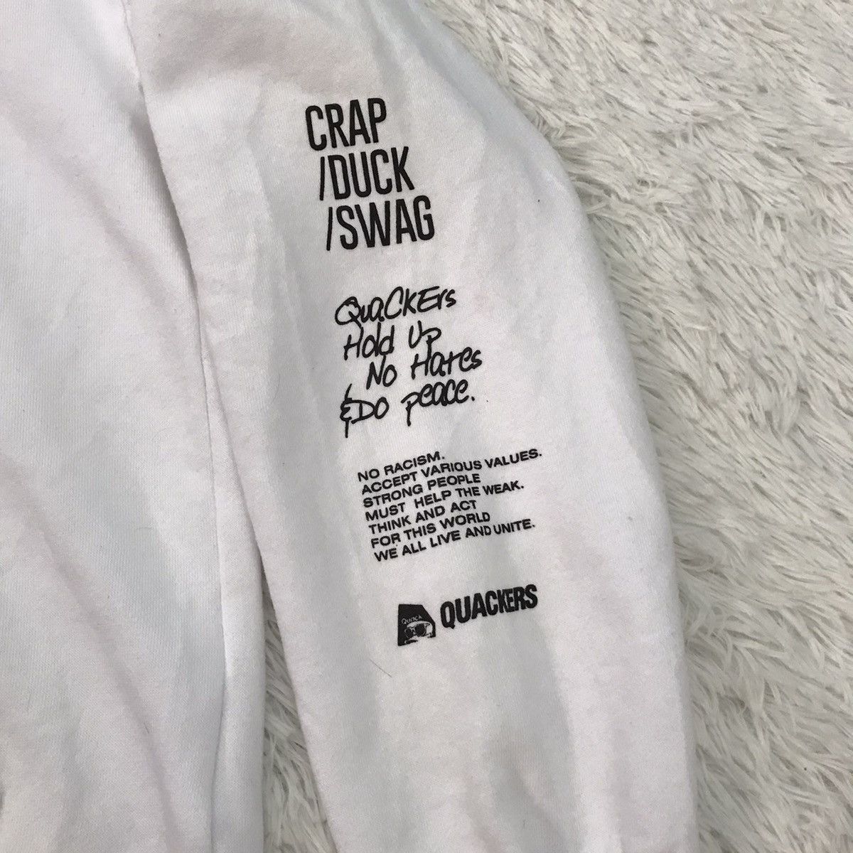 Japanese Brand Duckdude Quacker’s Standard No Racism Hoodie Size US M / EU 48-50 / 2 - 8 Thumbnail