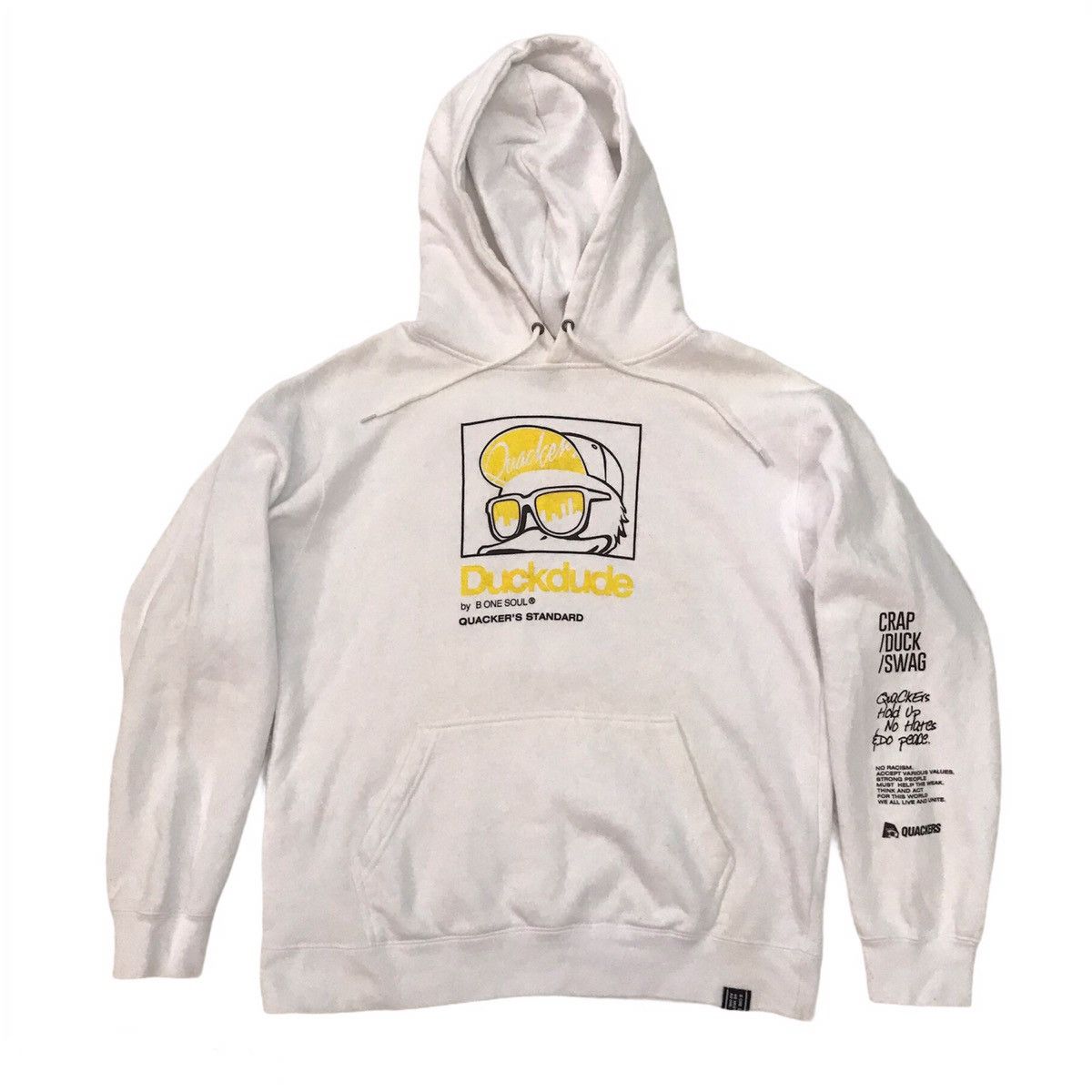 Japanese Brand Duckdude Quacker’s Standard No Racism Hoodie Size US M / EU 48-50 / 2 - 1 Thumbnail